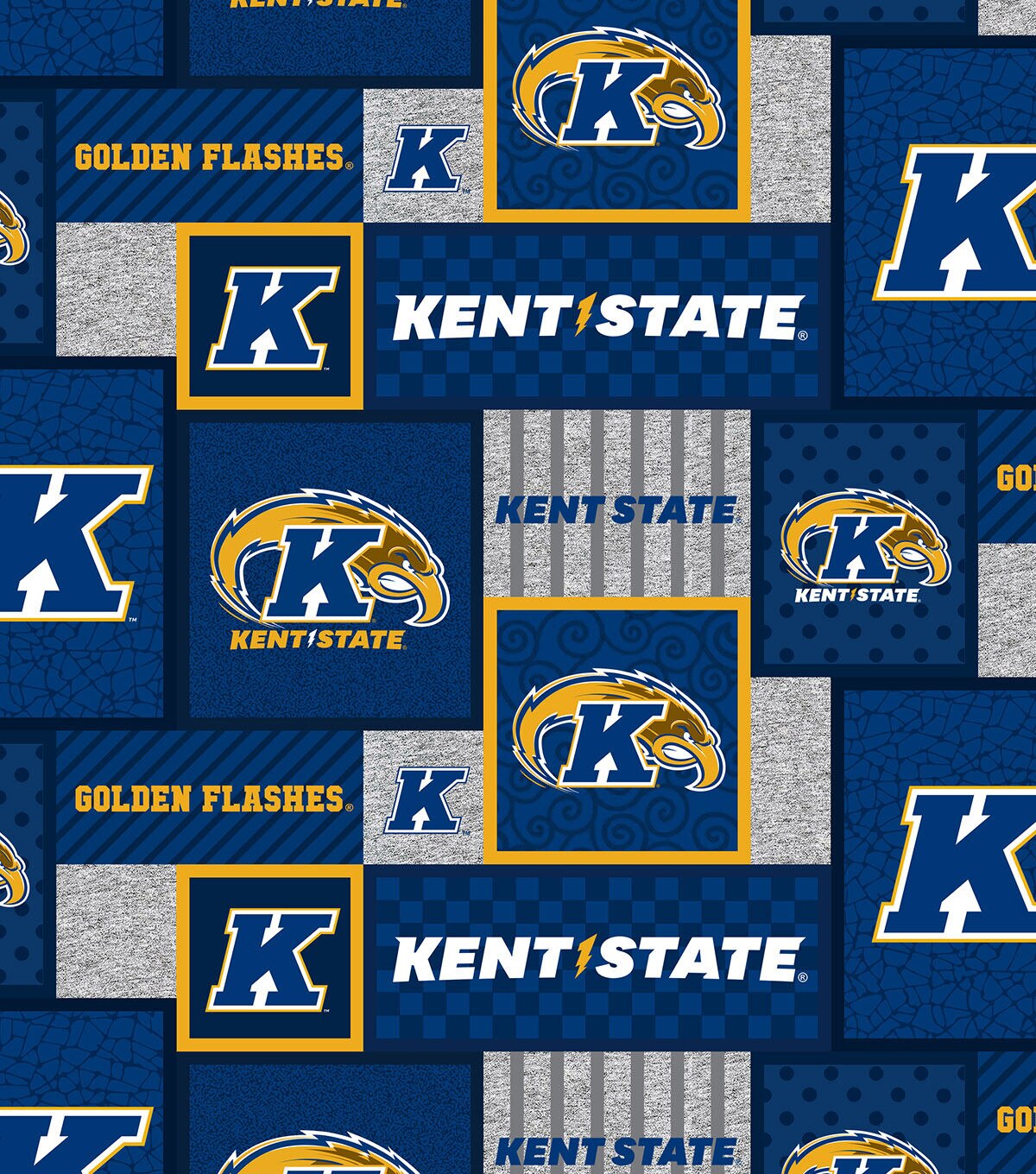 Kent State Fleece Fabric College Patch