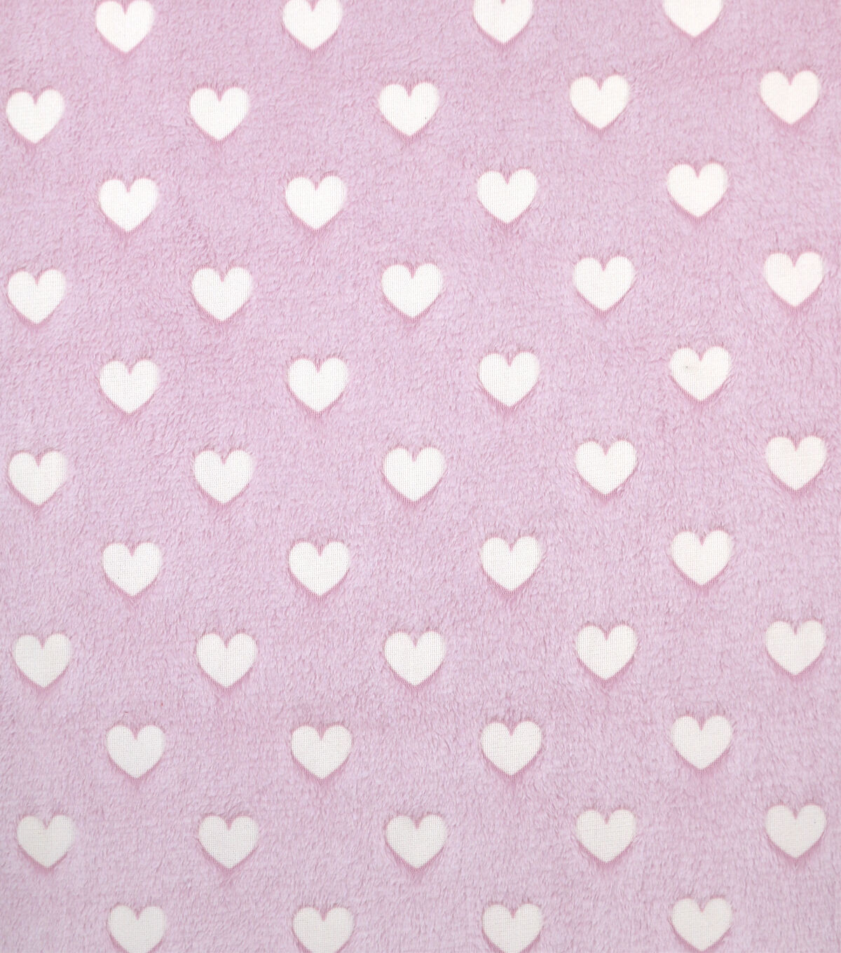 Pink Hearts Glow Sew Lush Fleece Fabric