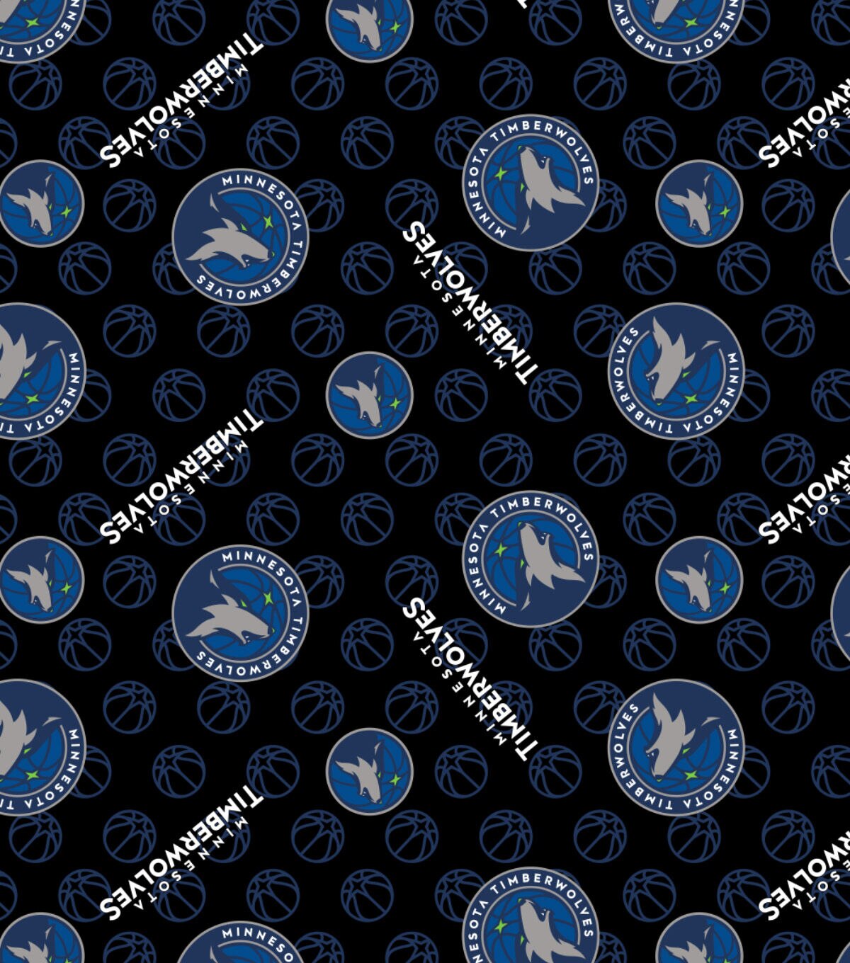Minnesota Timberwolves Fleece Fabric Logo Toss