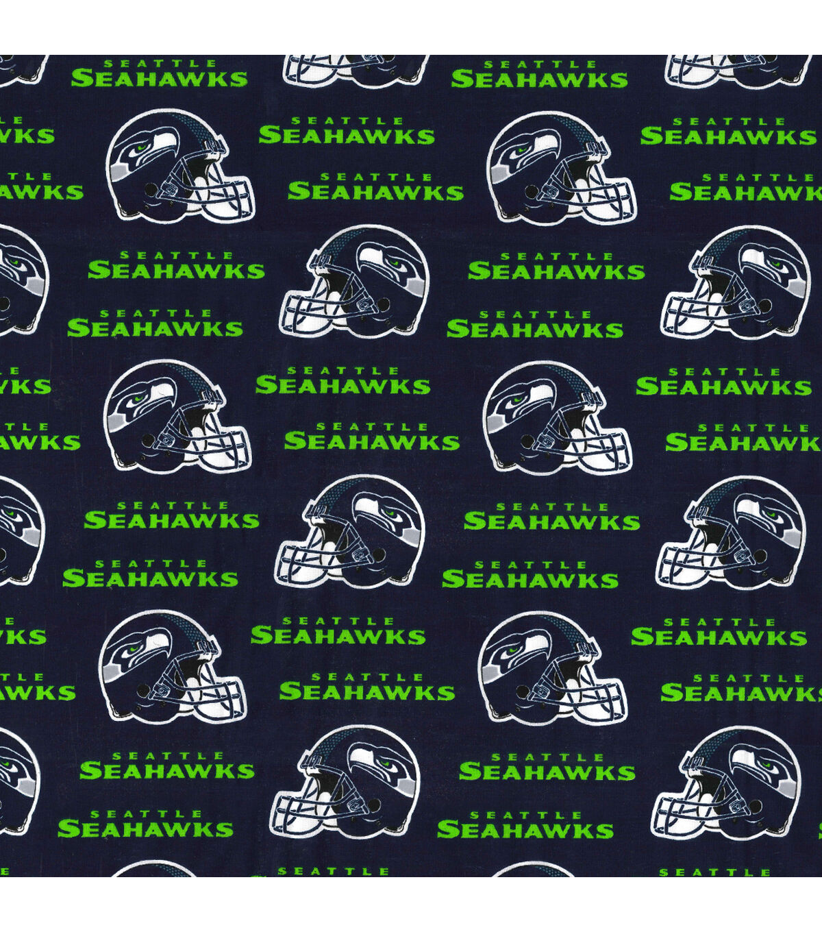 Fabric Traditions Seattle Seahawks Cotton Fabric Helmet Logo