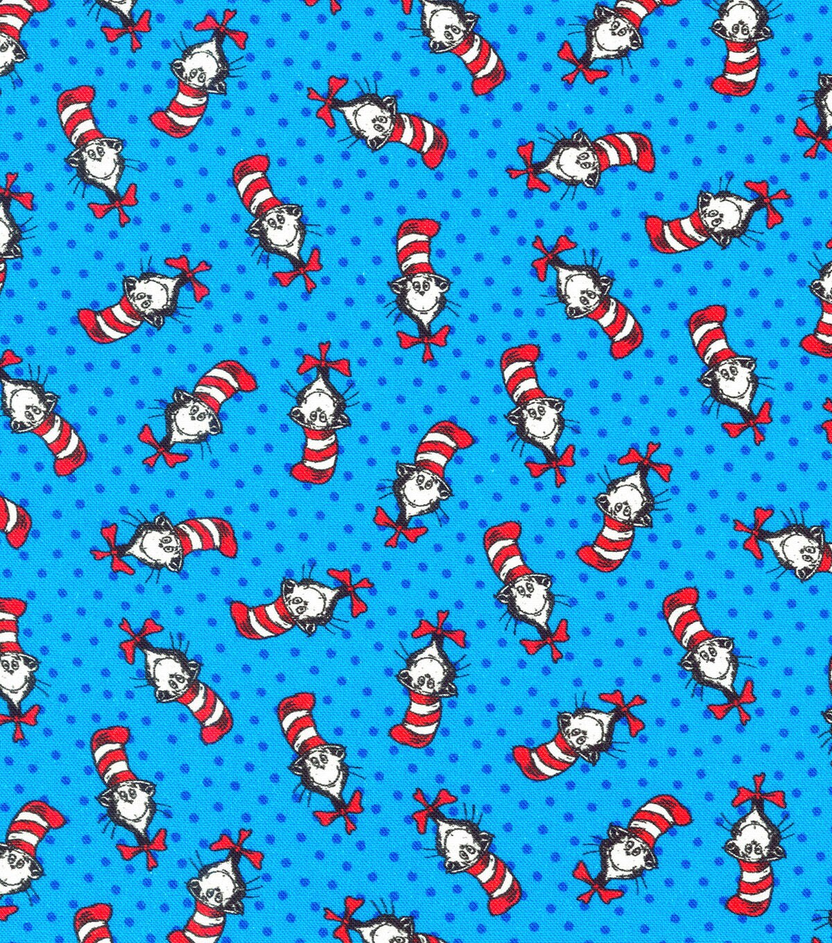 Robert Kaufman Dr Seuss Tiny Cat In The Hat Cotton Fabric