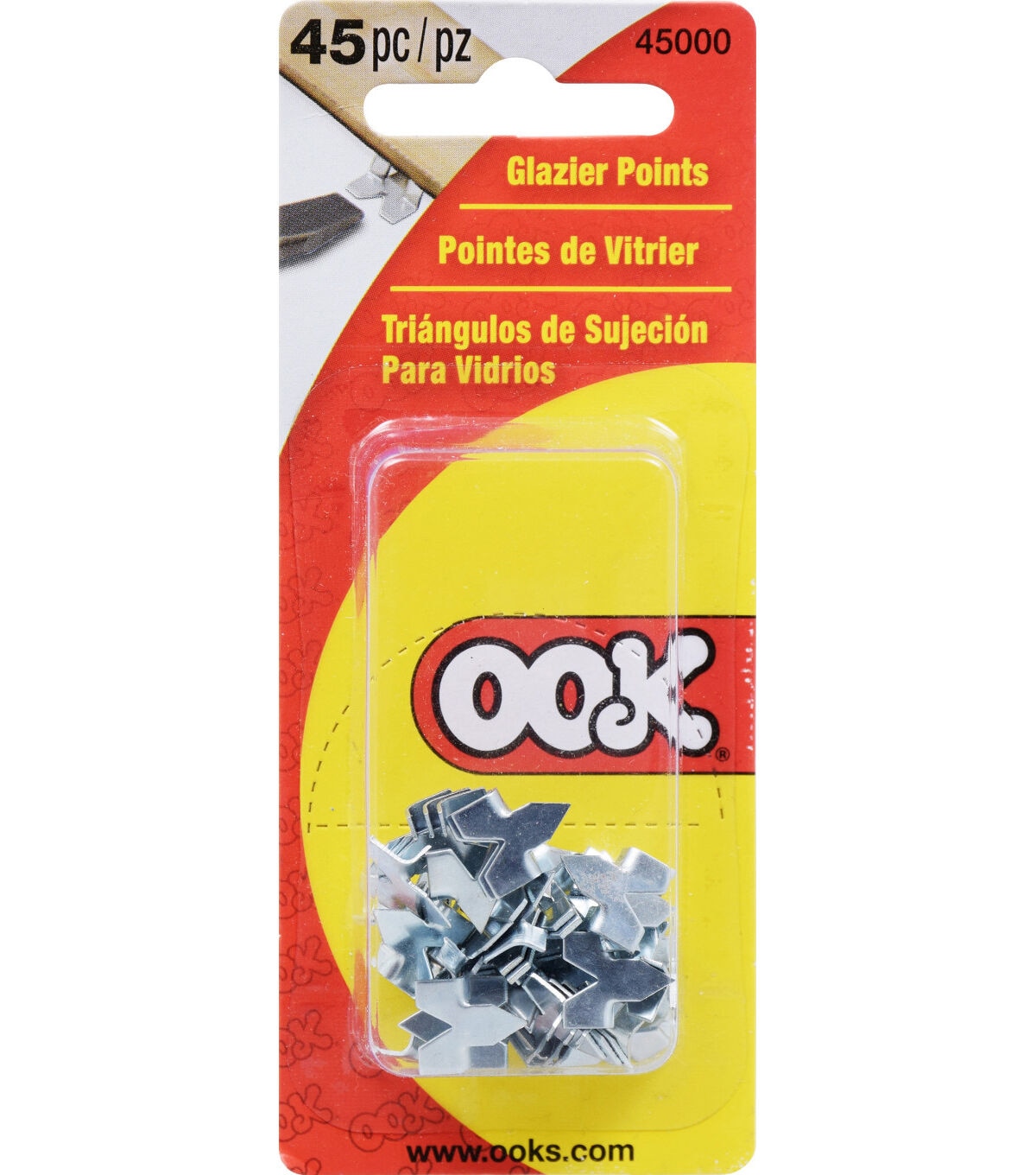 Ook 45pc Steel Glazier Points
