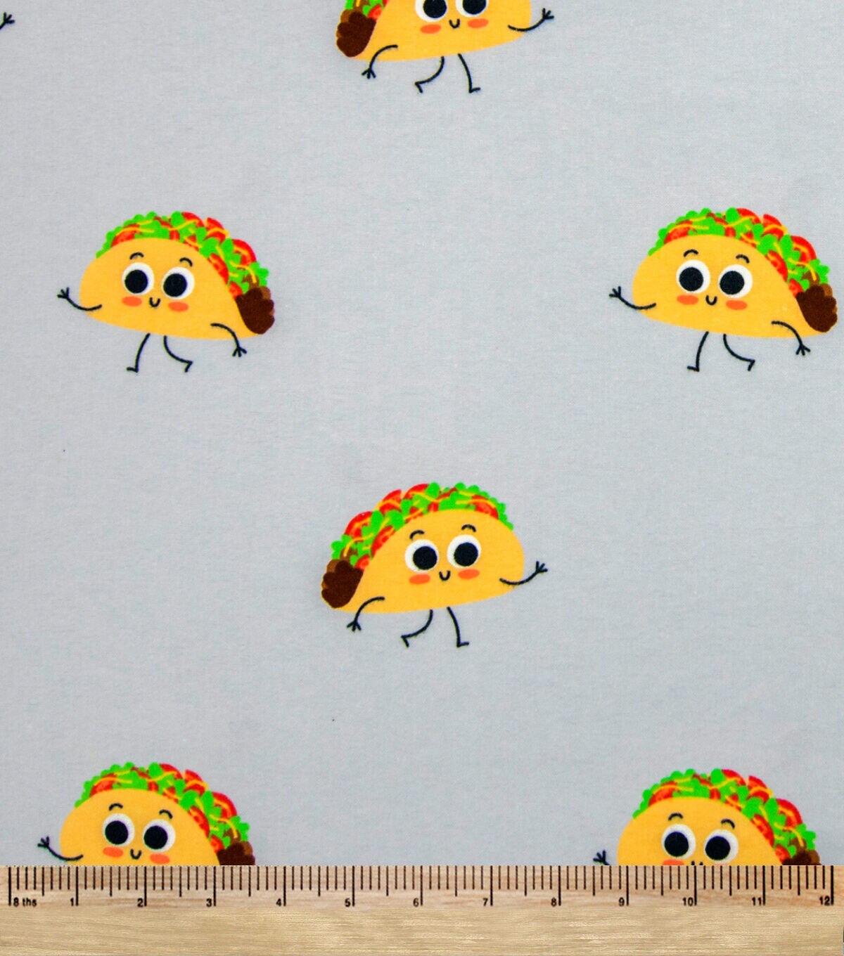 Taco Faces Super Snuggle Flannel Fabric