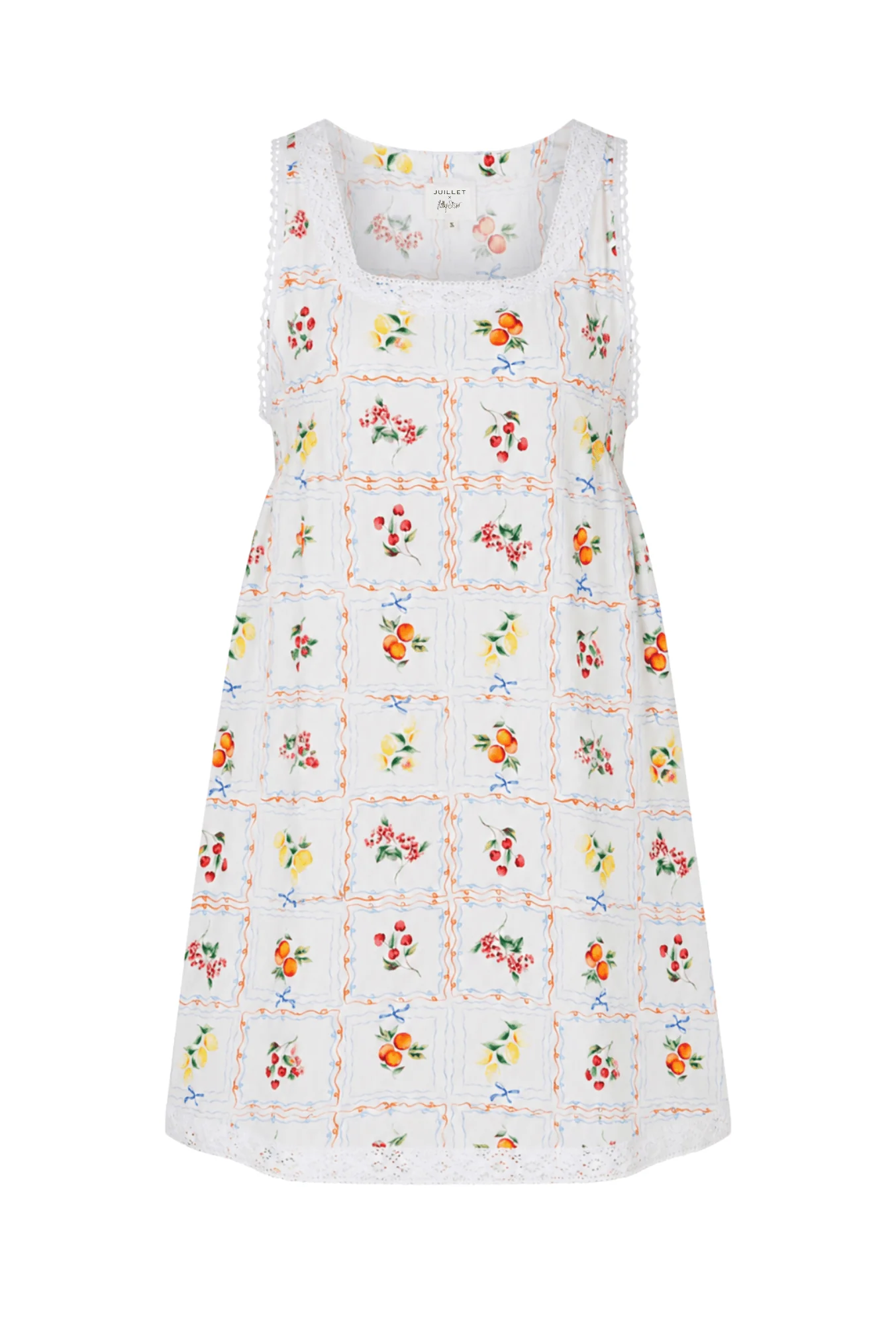 'Juillet x Lilly Sisto': The Sunday Babydoll Mini Dress Fruit (Fruit- Small)