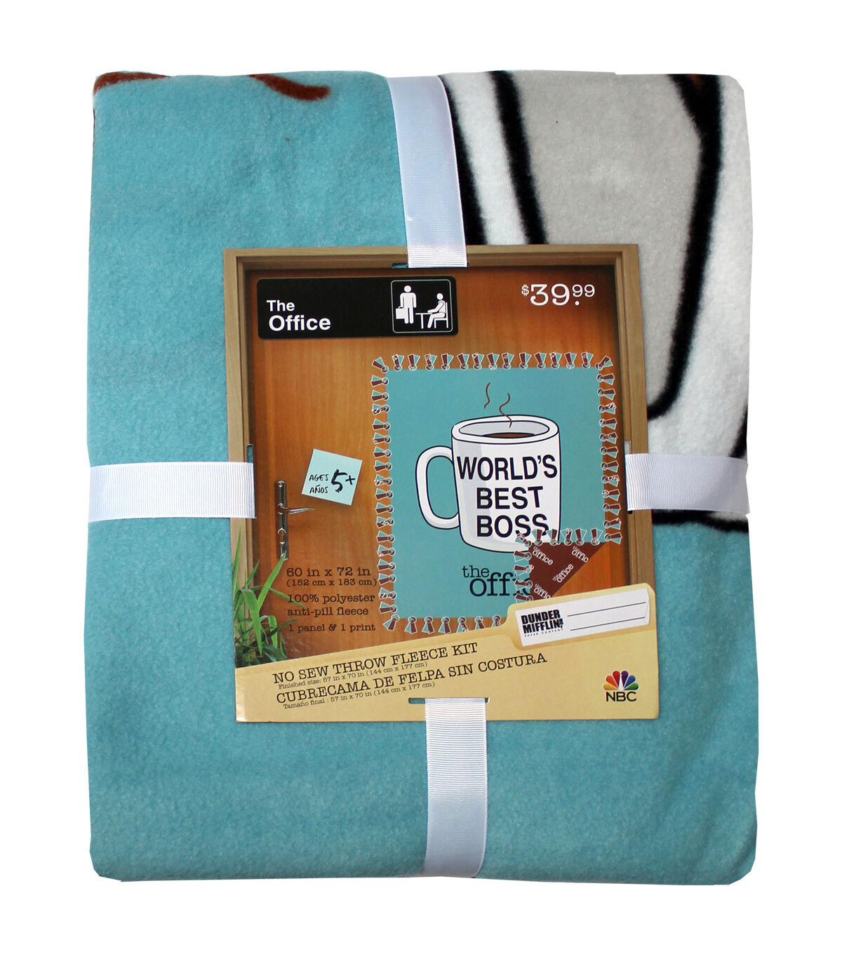 Worlds Best Boss 72 No Sew Fleece Throw