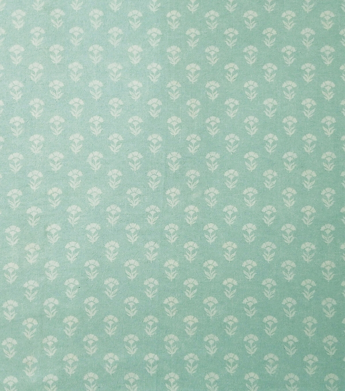 Mint Floral Super Snuggle Flannel Fabric