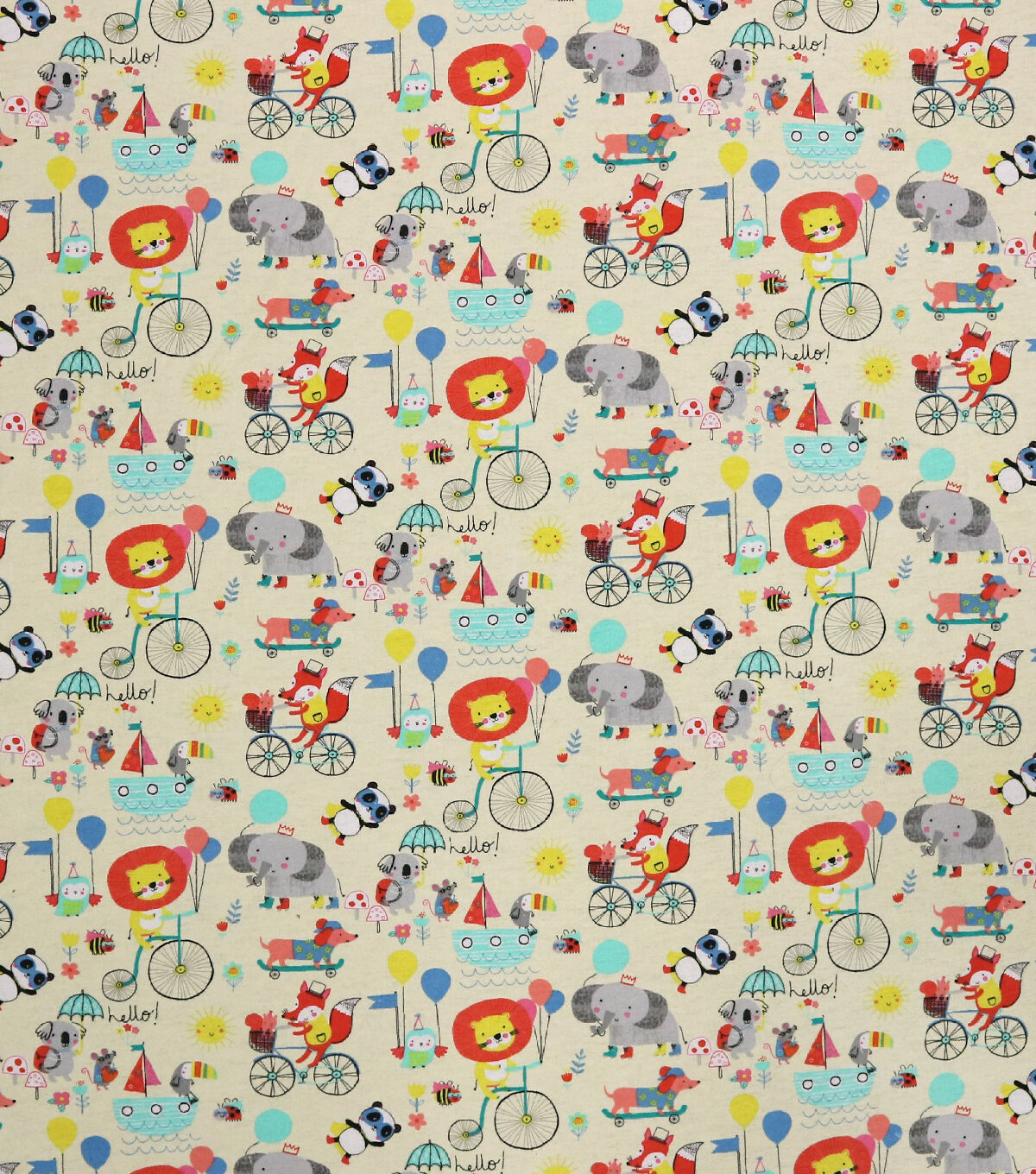 Circus Animals Super Snuggle Flannel Fabric