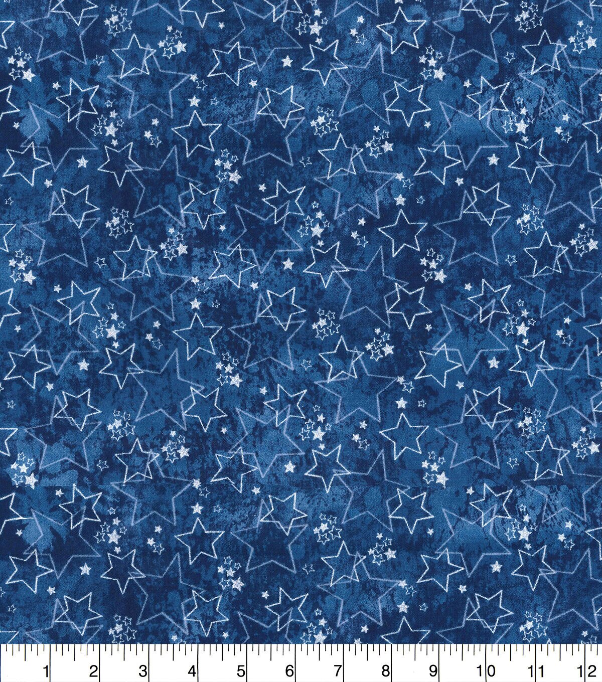 Fabric Traditions Illusions Blue Stars Blender Patriotic Cotton Fabric