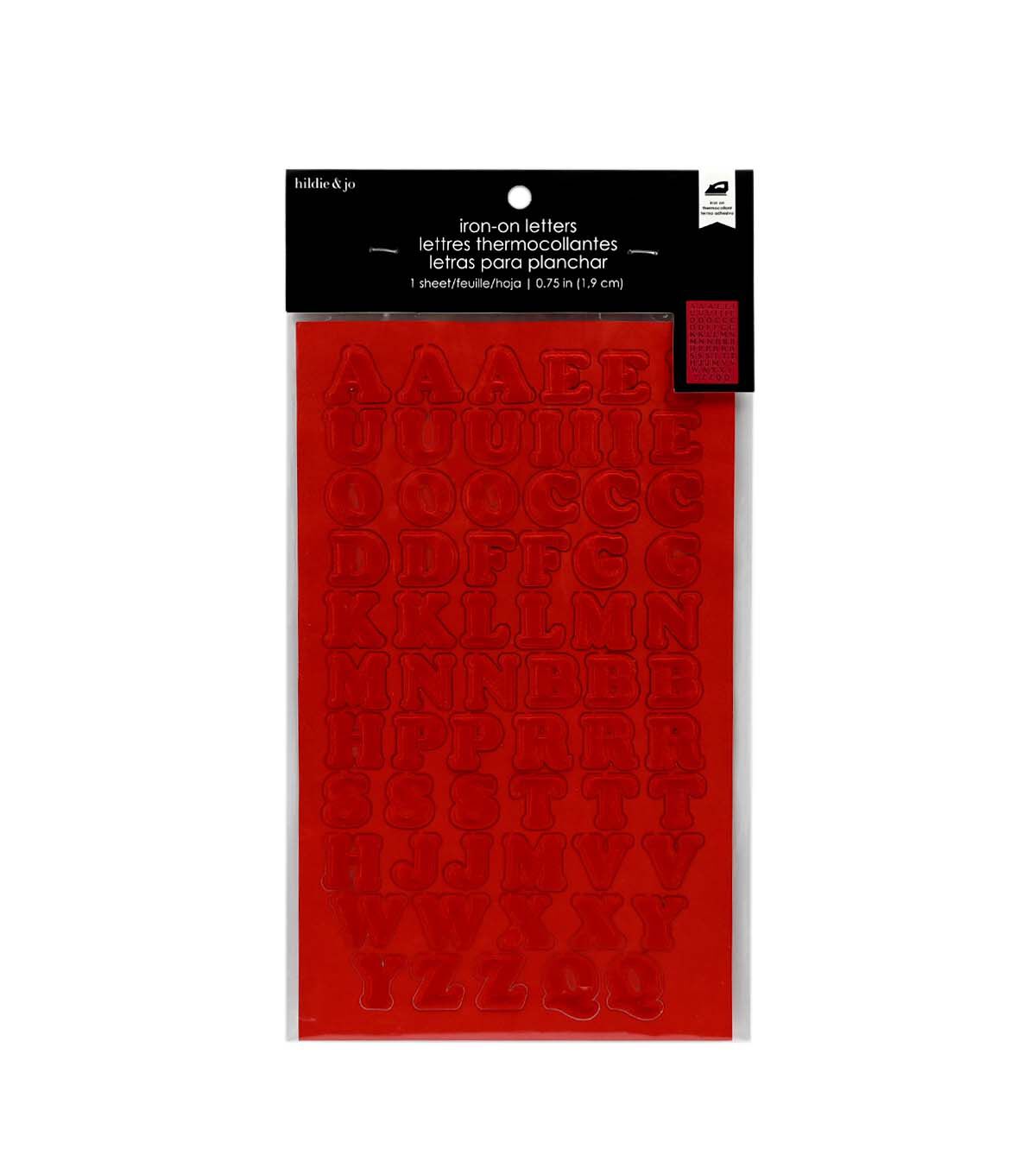 .75 Iron On Letters 1 Sheet by hildie & jo