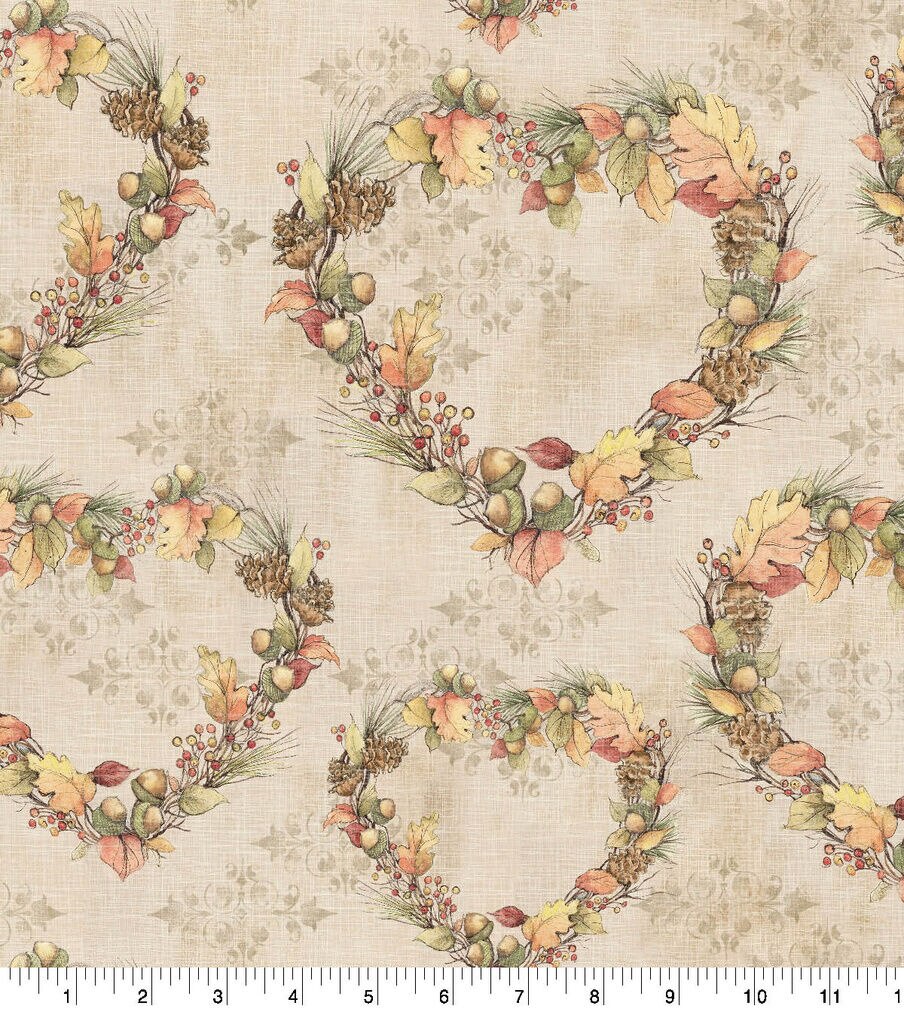 Susan Winget Heart Wreath Cotton Fabric