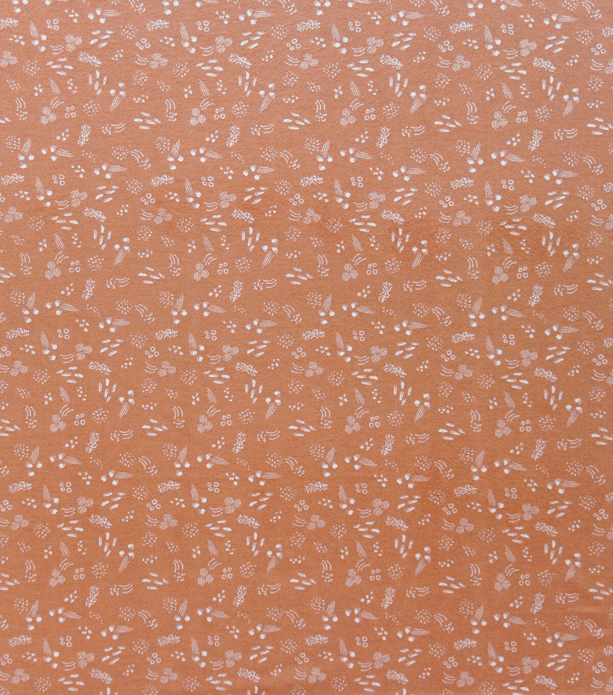 Dainty Doodles On Caramel Super Snuggle Flannel Fabric