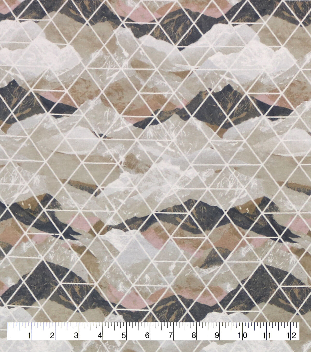 Bohemian Nature Mountain Geo Super Snuggle Flannel Fabric