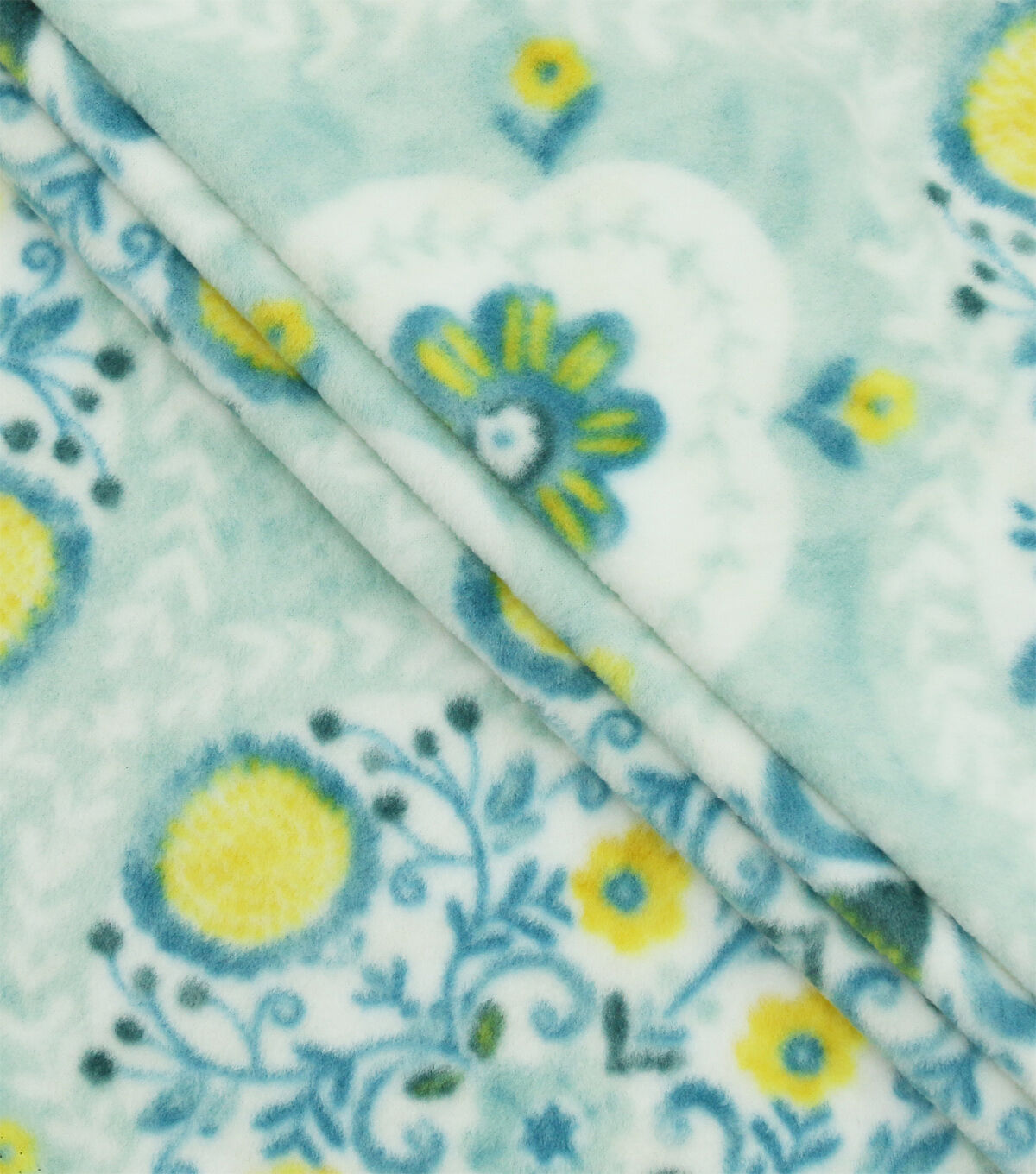 Green Medallion Anti Pill Plush Fleece Fabric