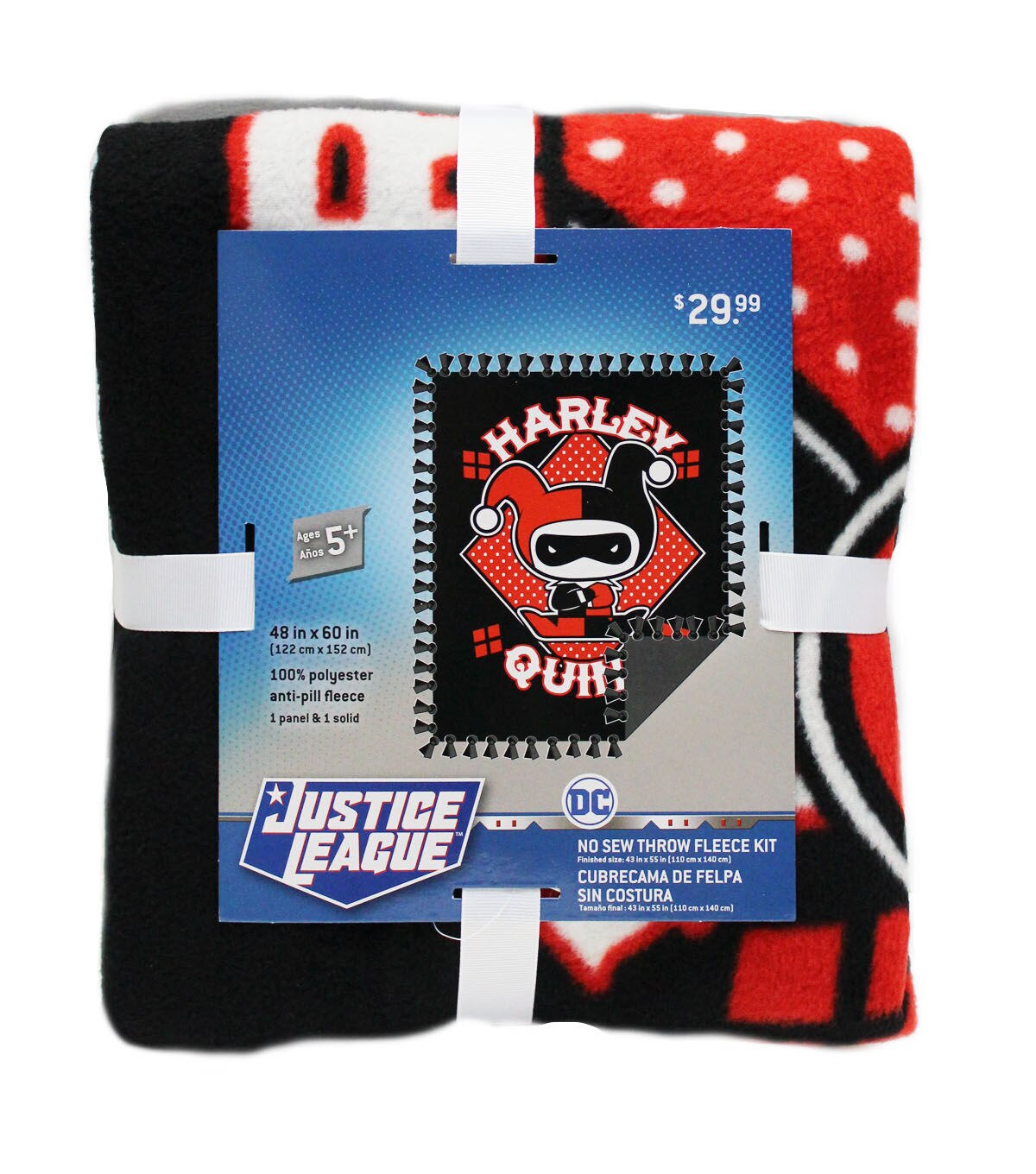 No Sew Fleece Throw 48 Harley Quinn Jester