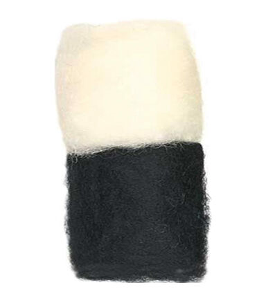 Feltworks 3.17oz Black & White Bulk Needle Felting Wool Roving