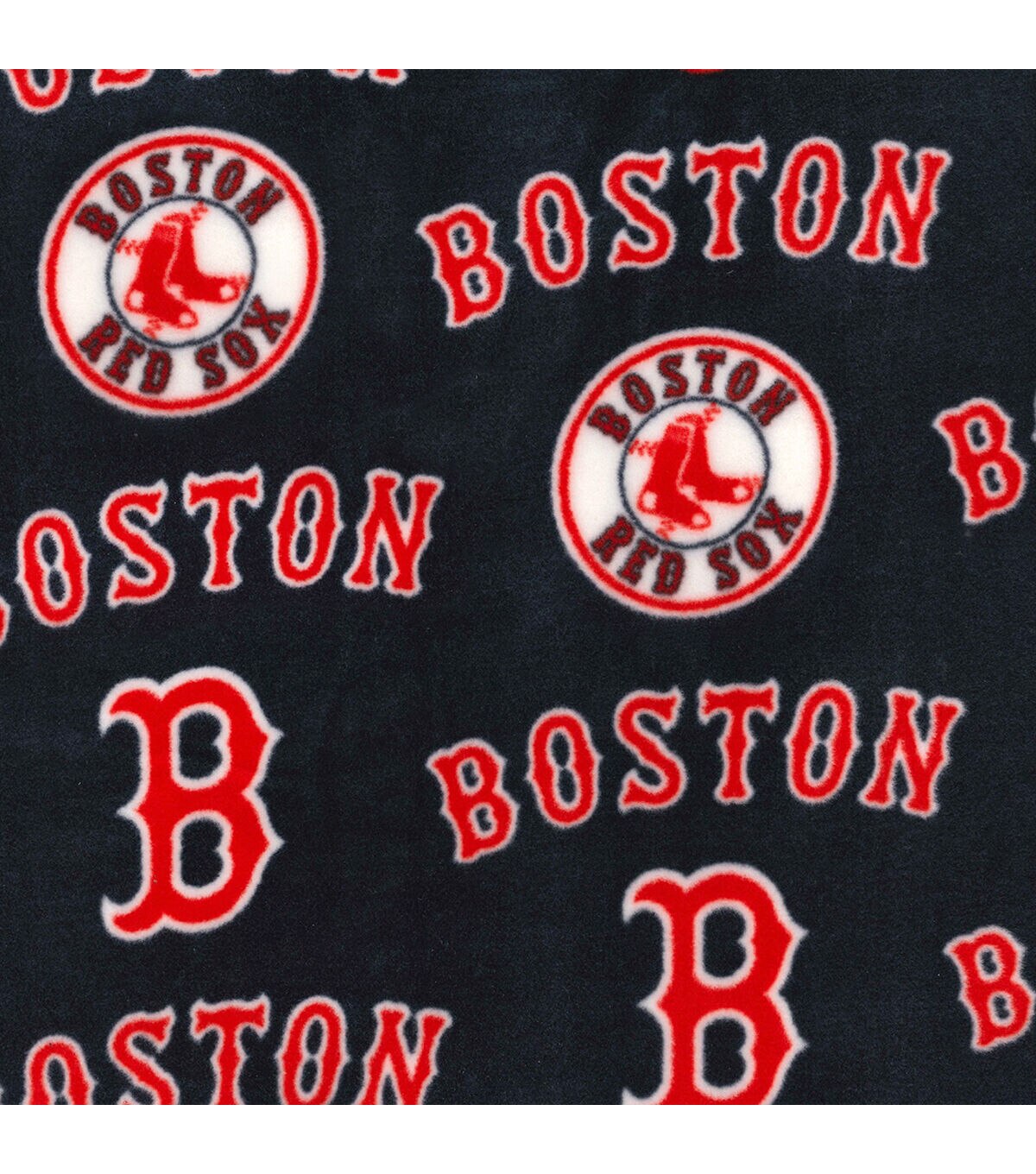 Fabric Traditions Boston Red Sox Fleece Fabric Tossed