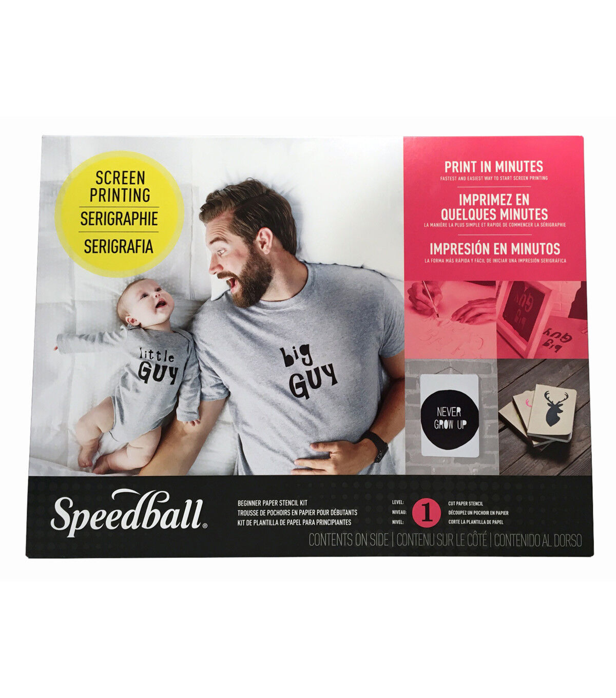 Speedball 7ct Beginner Screen Printing Paper Stencil Kit