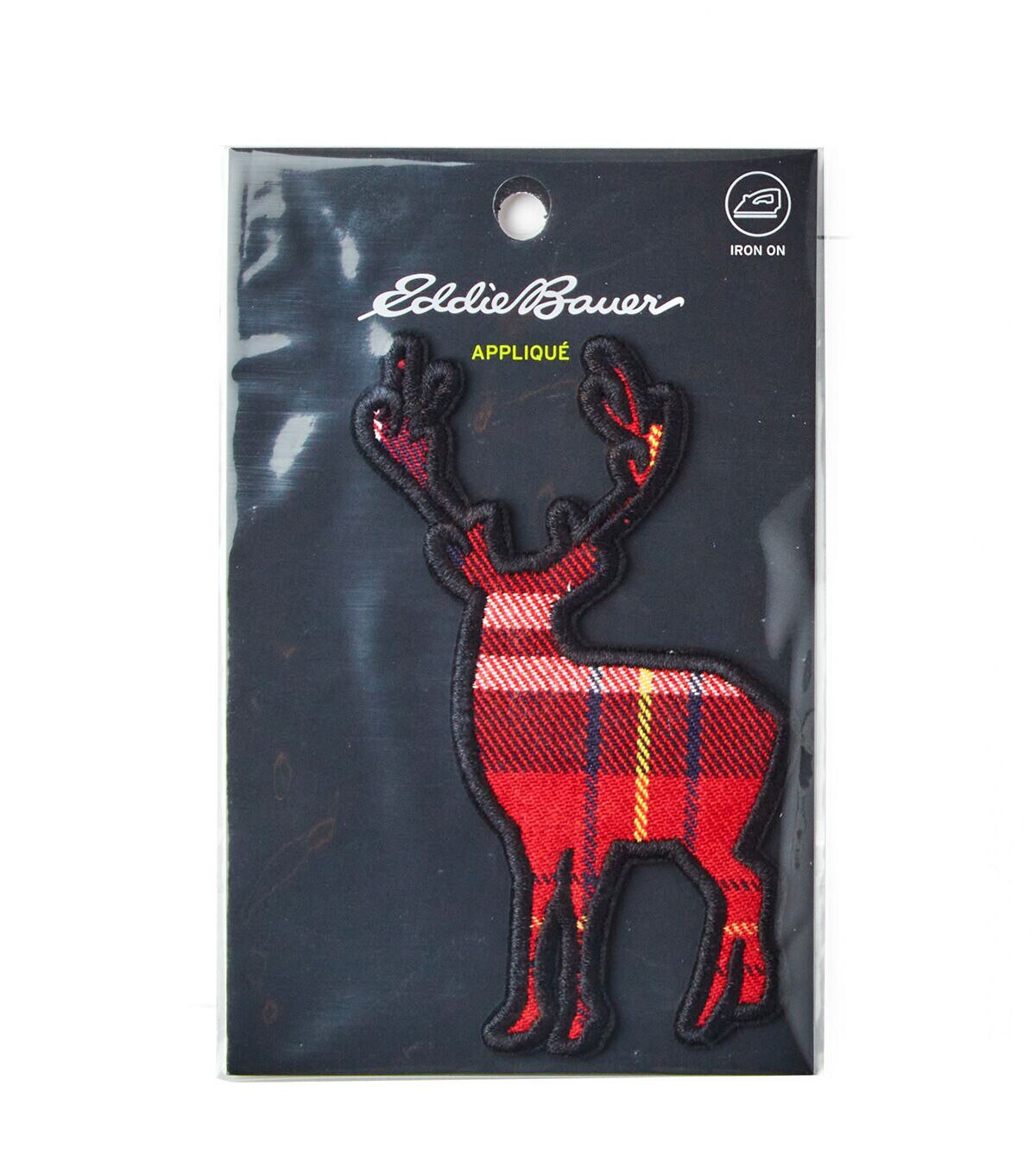 Eddie Bauer 4 Plaid Elk Iron On Patch