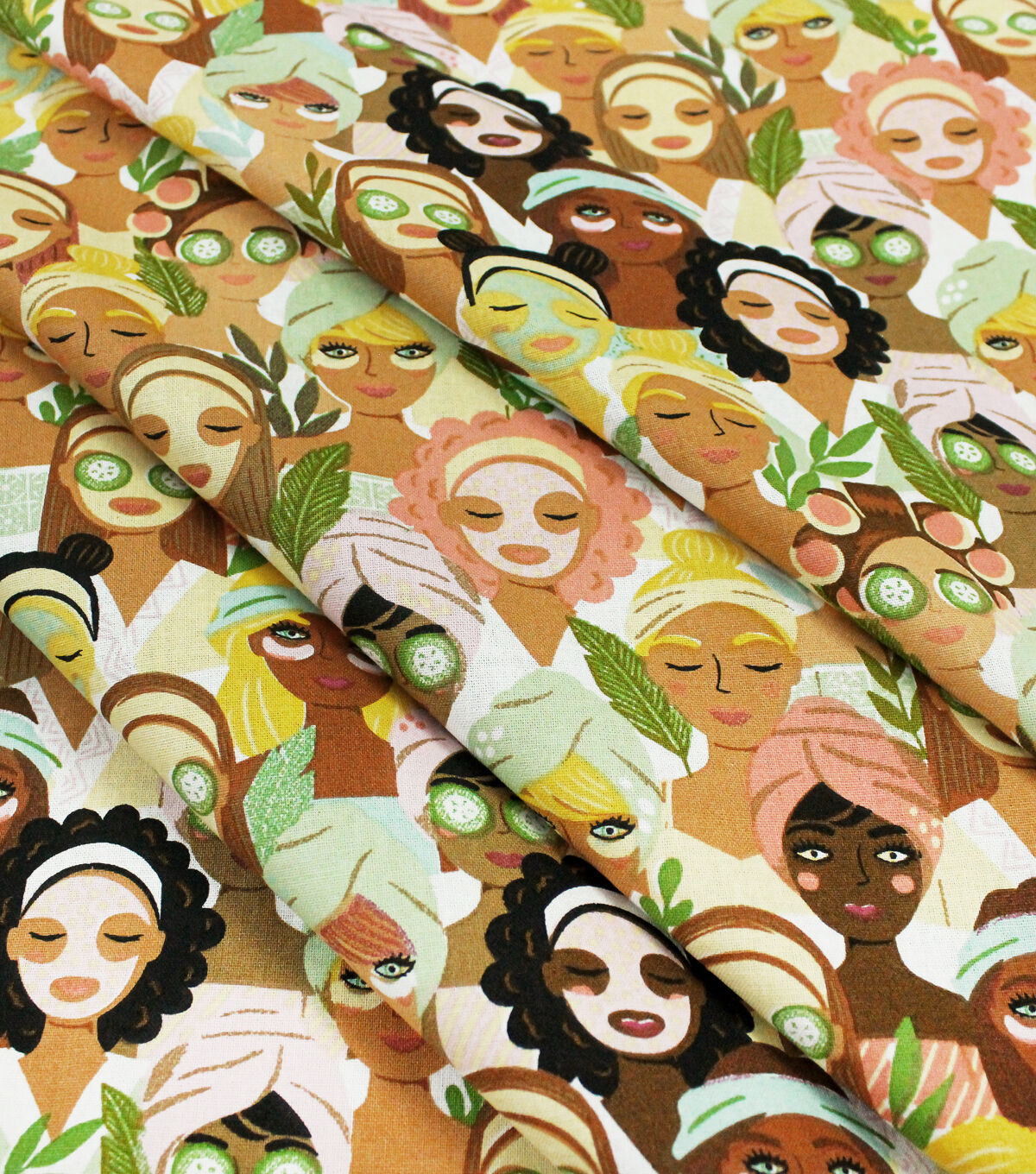 Novelty Cotton Fabric Spa Day