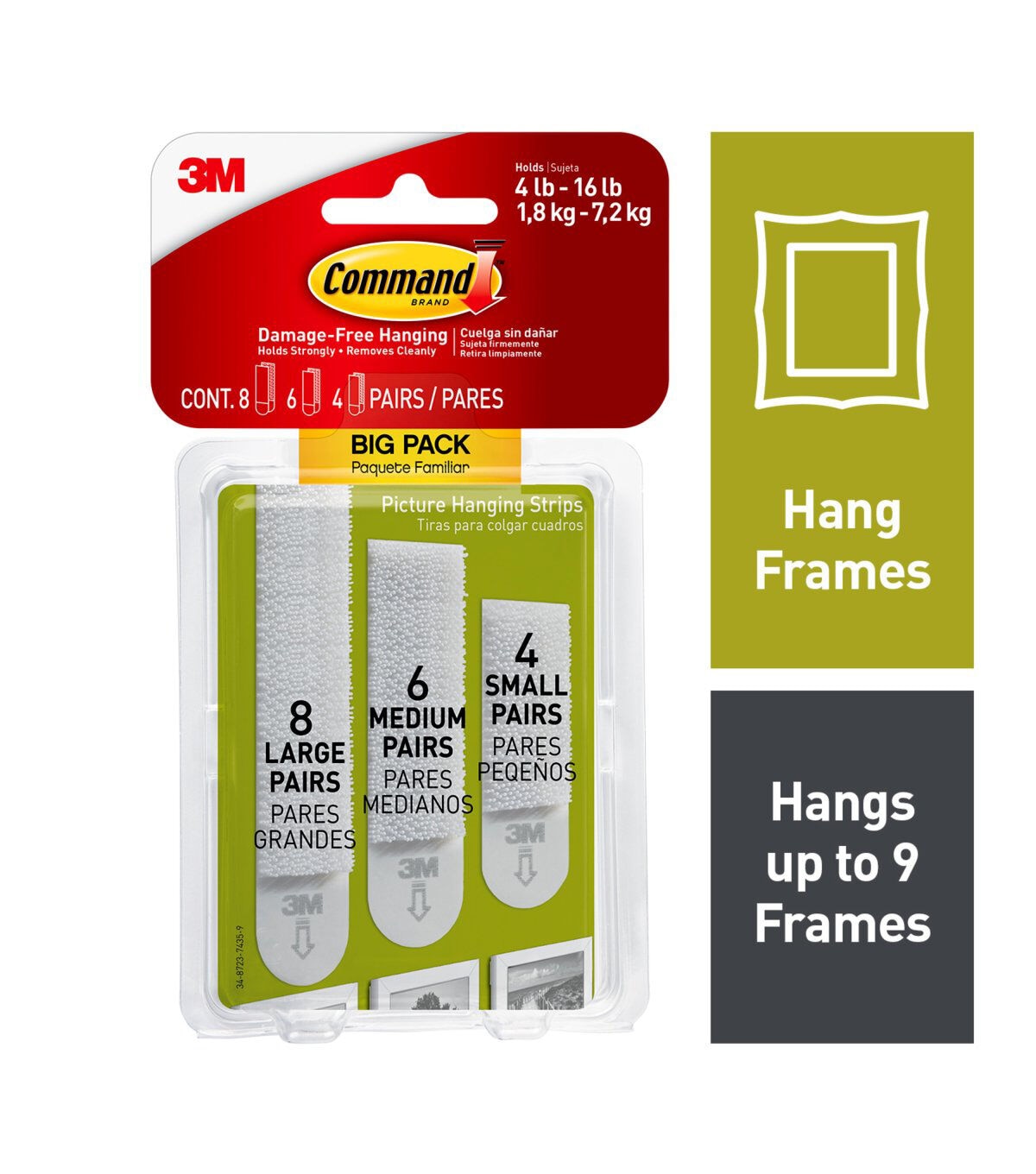 Command 12ct Assorted White Picture Hanging Strips