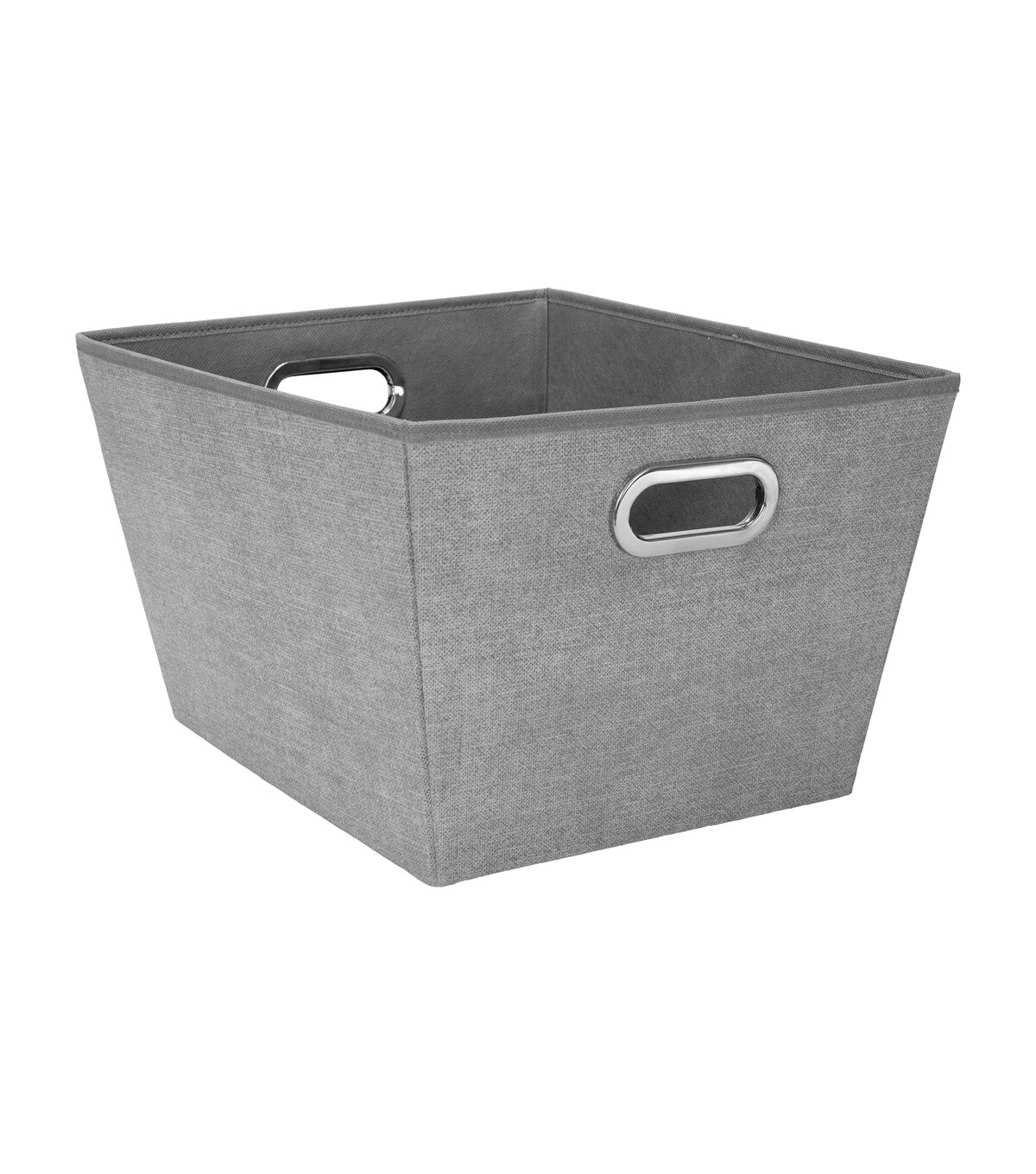 Simplify 17 Heather Gray Grommet Storage Bin With Handles