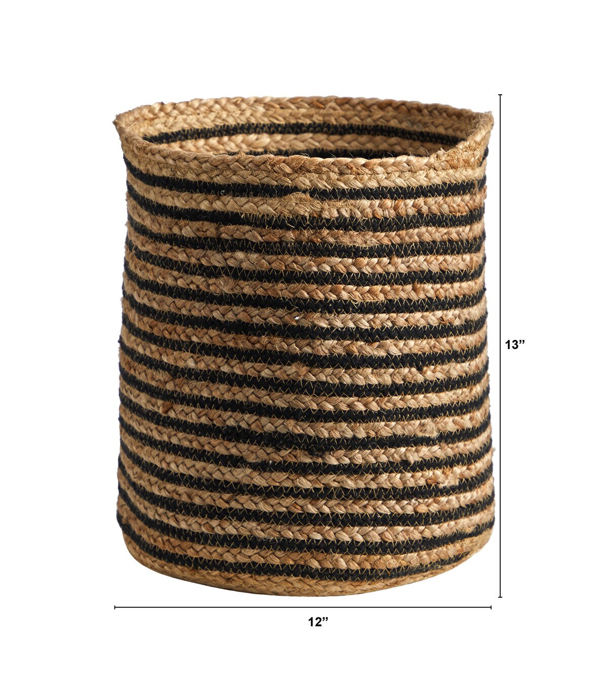 Nearly Natural 13.5 Handmade Natural Jute Basket Planter