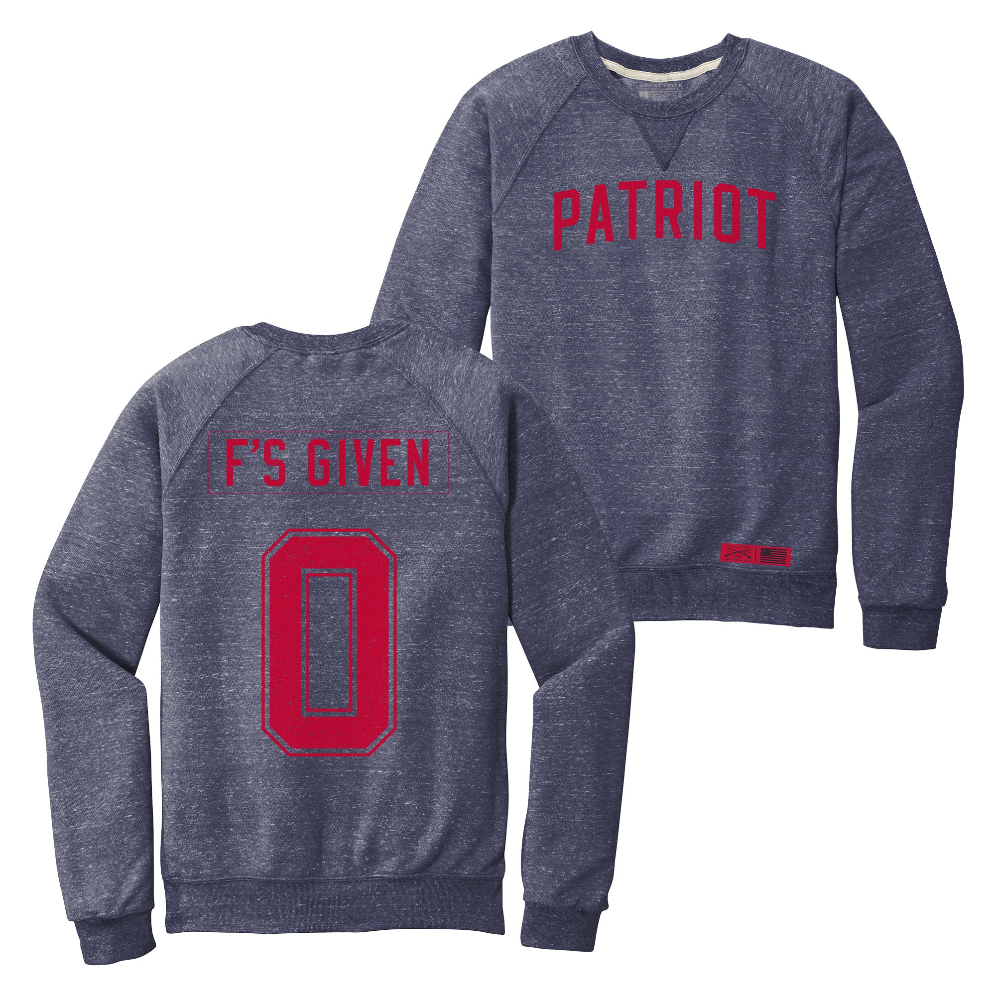 Zero F's Given Terry Crew Sweatshirt - Navy Heather