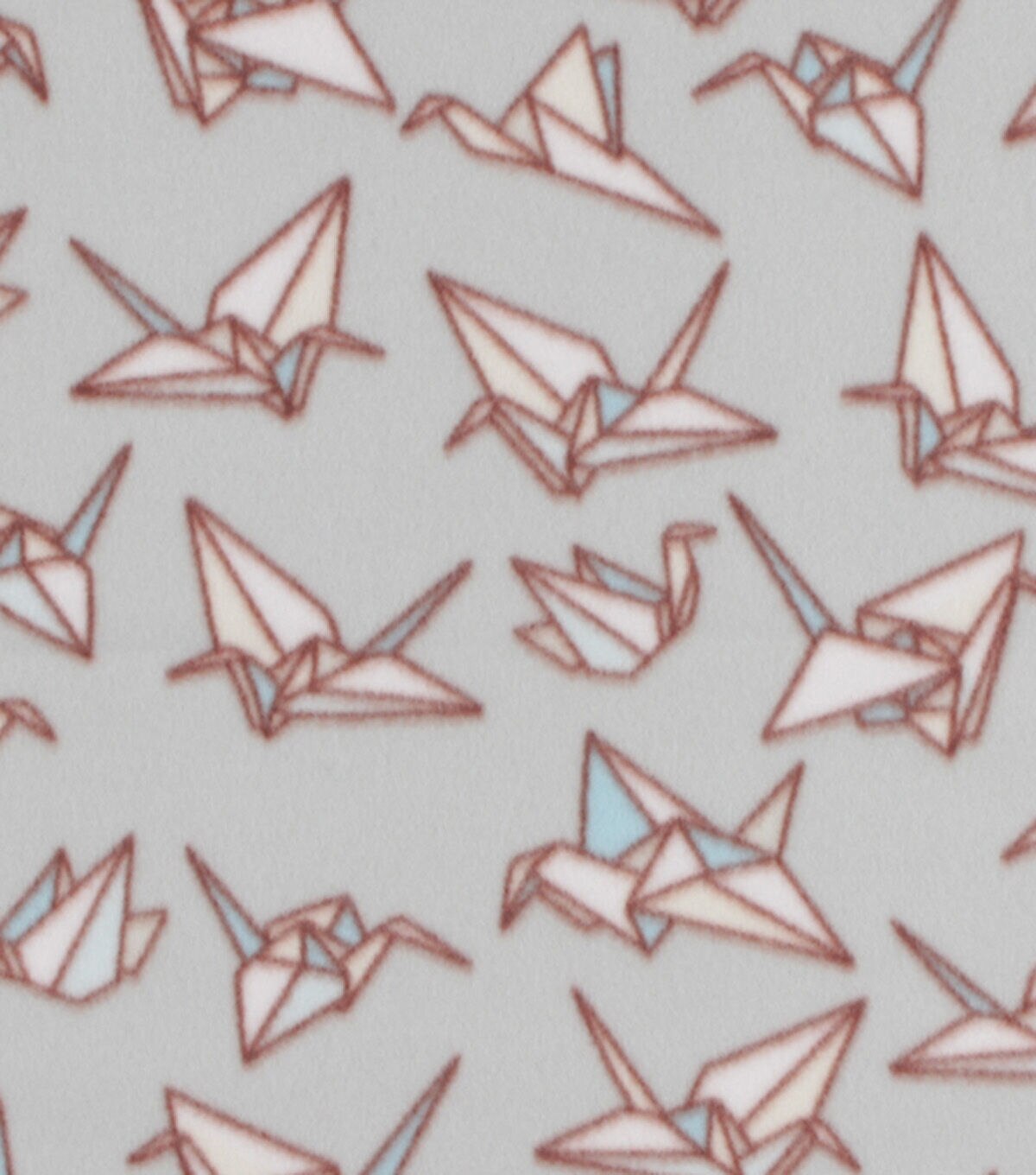 Origami Cranes Blizzard Prints Fleece Fabric