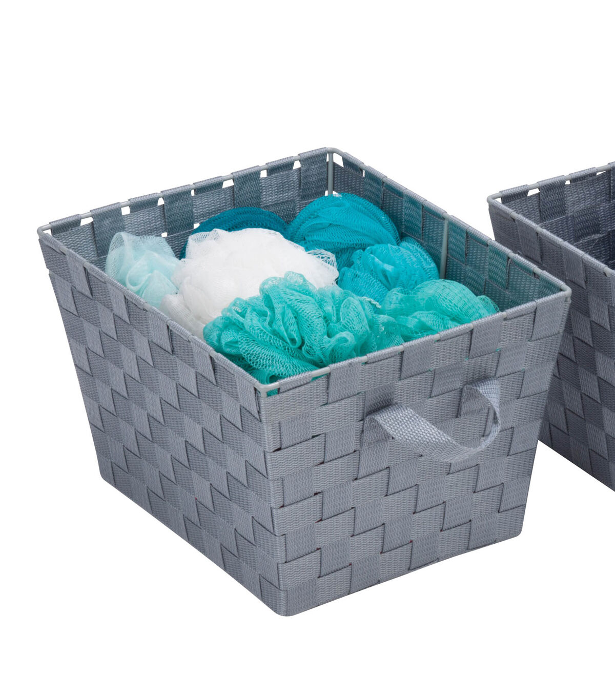 Honey Can Do 12 x 8 Gray Woven Baskets 2pk