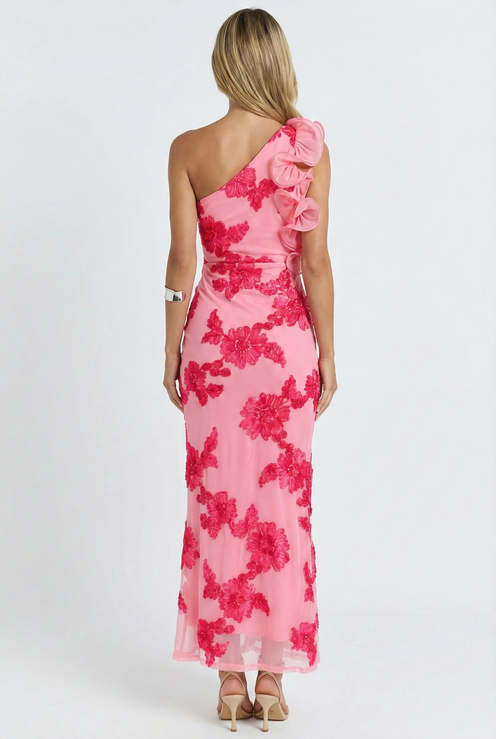 Bougainvillea One Shoulder Maxi Dress