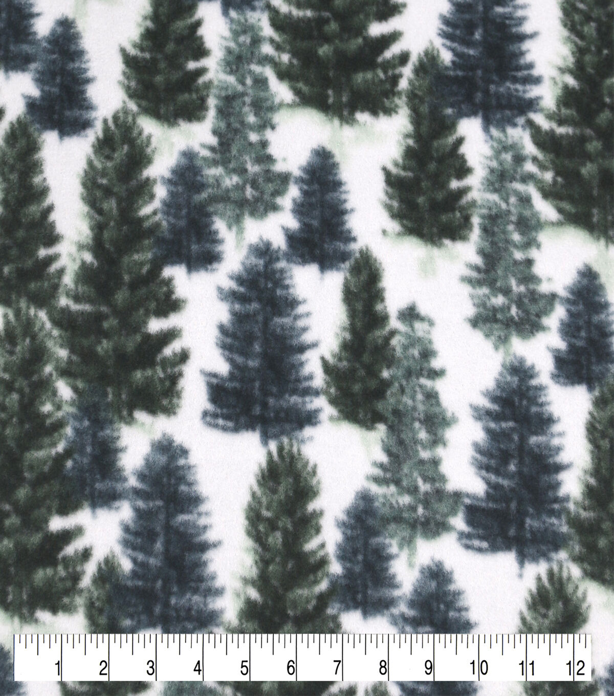Pine Tree Forest Anti Pill Fleece Fabric