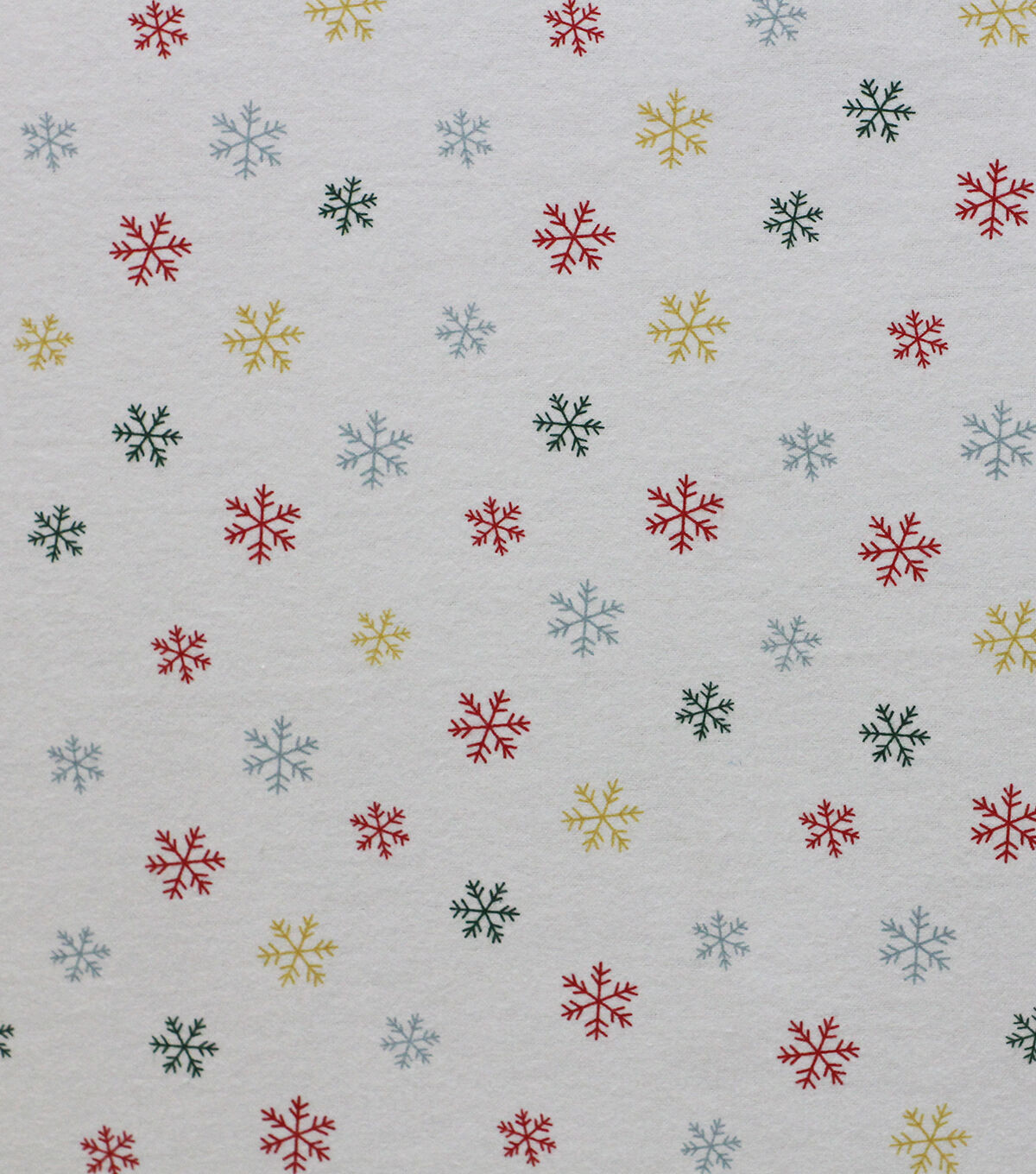 Snow on White Super Snuggle Christmas Flannel Fabric by POP!