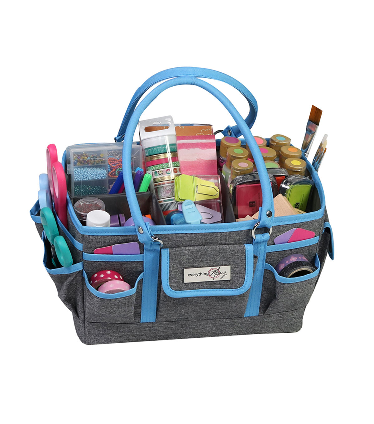 Everything Mary 12 Blue & Gray Craft Bag Organizer Tote
