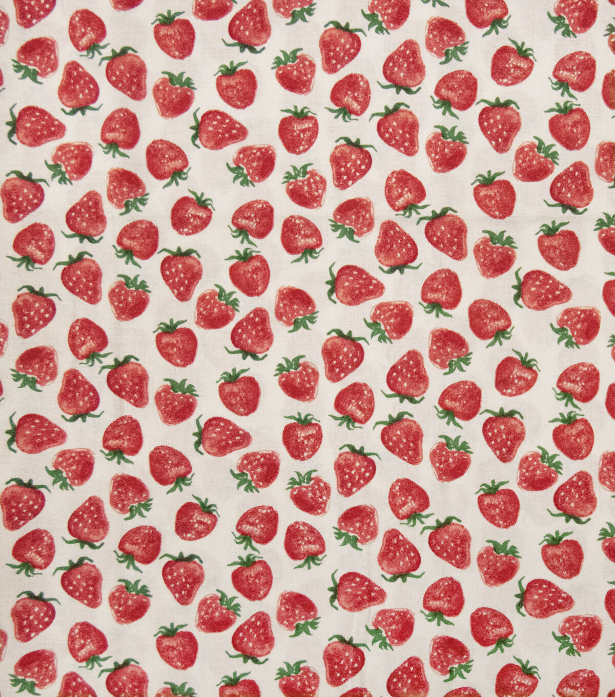 Tossed Strawberries Novelty Cotton Fabric