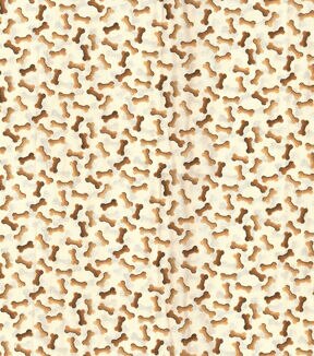 Dog Bones on Cream Novelty Cotton Fabric