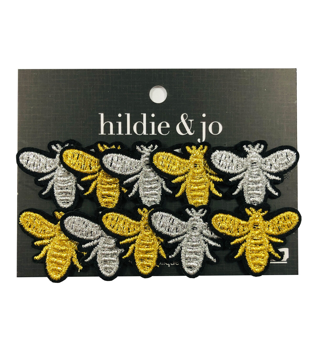 10ct Yellow & White Bees Iron On Patches by hildie & jo