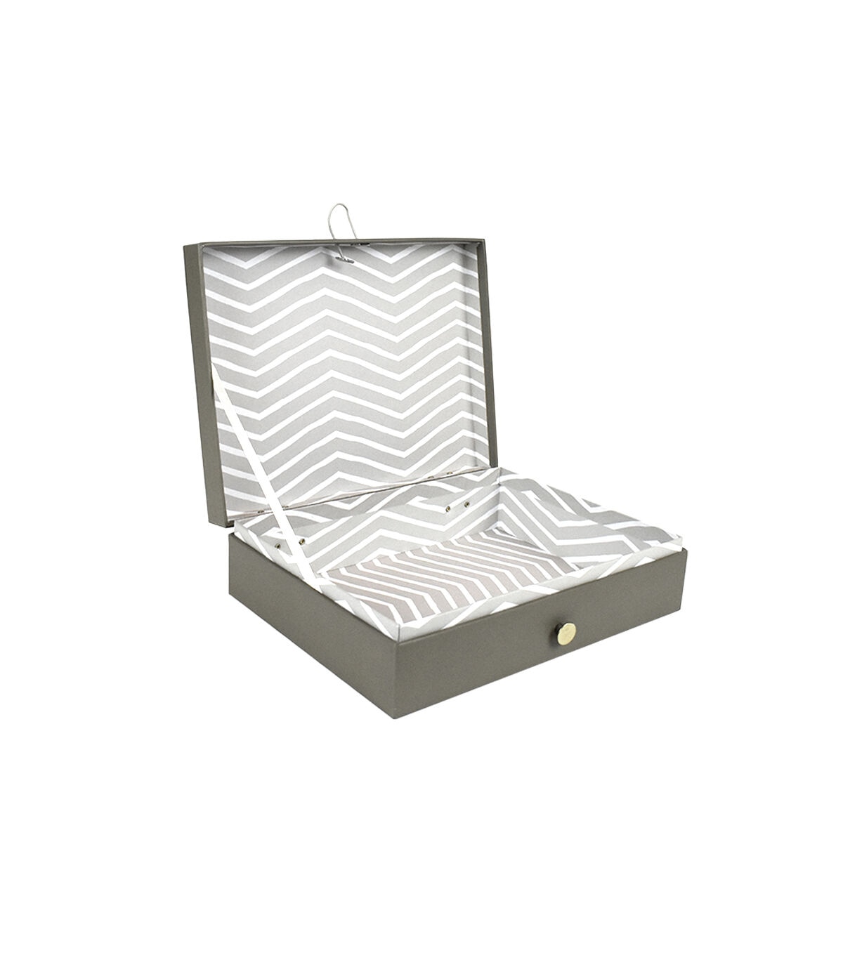 10 Gray Rectangle Box With Button Closure