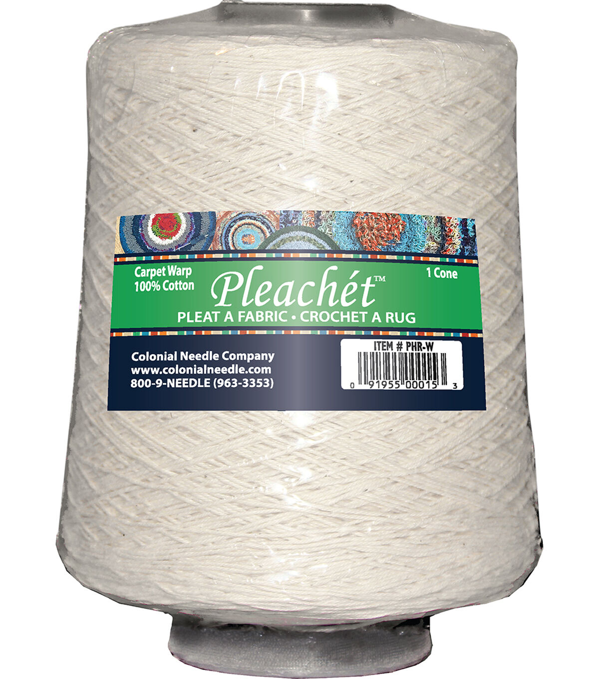 Pleachet Carpet Warp 1lb Cone