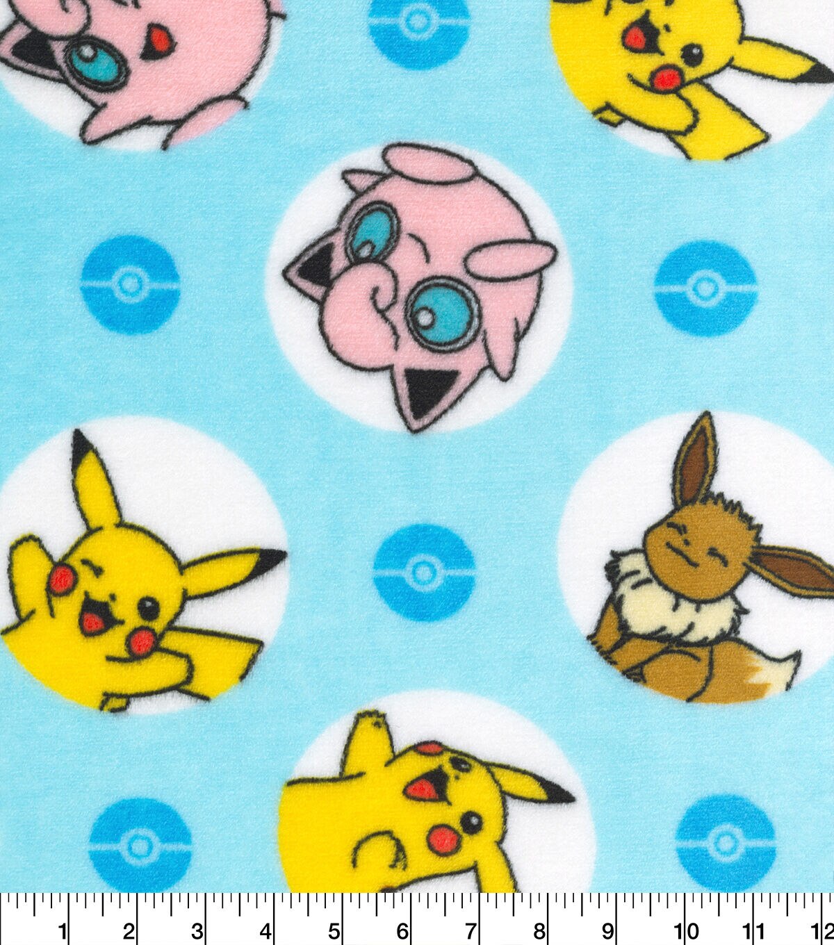 Pokemon & Friends Micro Velvet Fleece Fabric