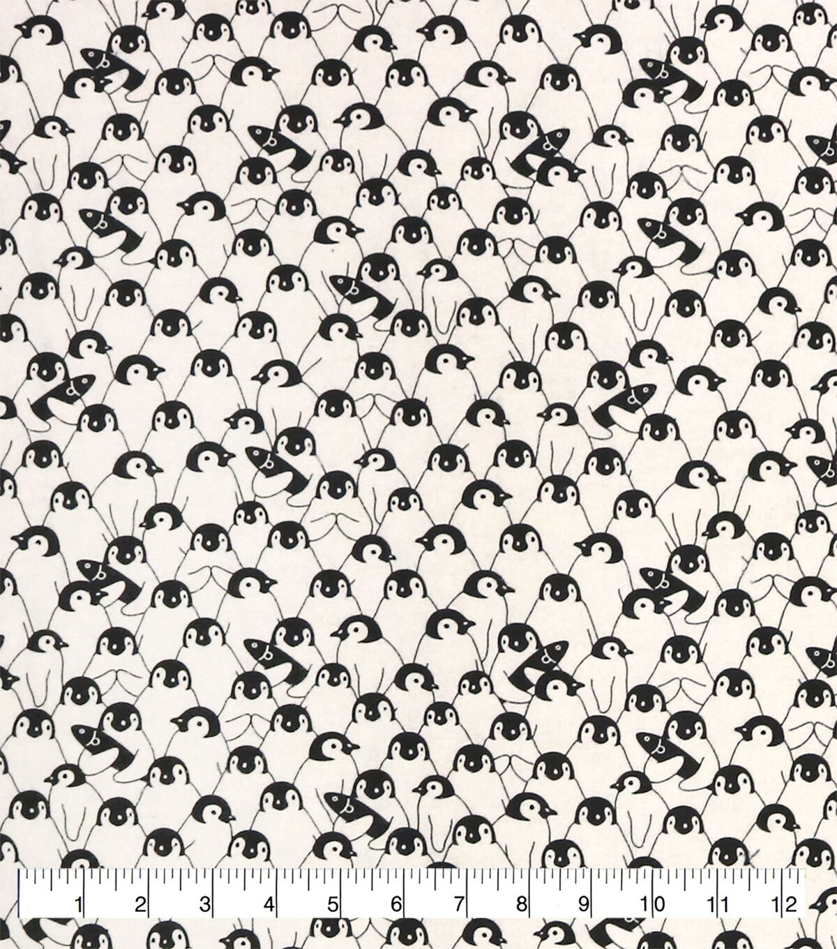 Packed Penguins Super Snuggle Flannel Fabric