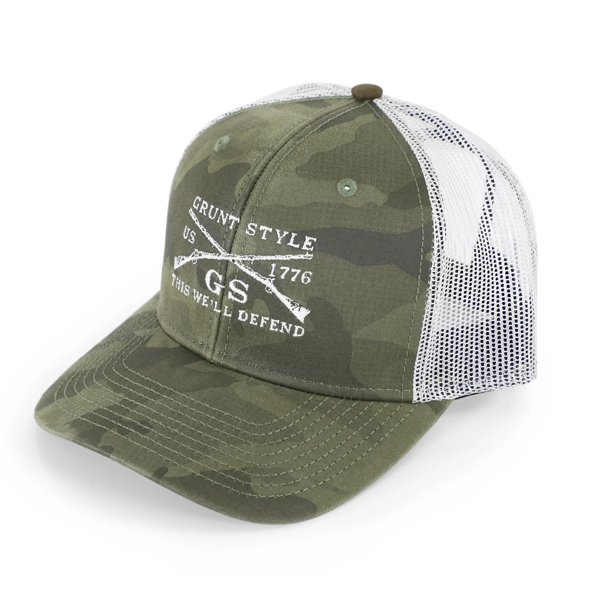 Camo Embroidered Logo Hat