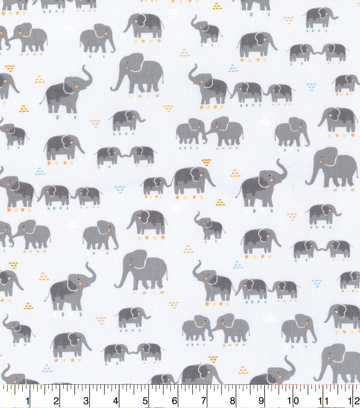 Hi Fashion Safari Elephants Premium Cotton Fabric