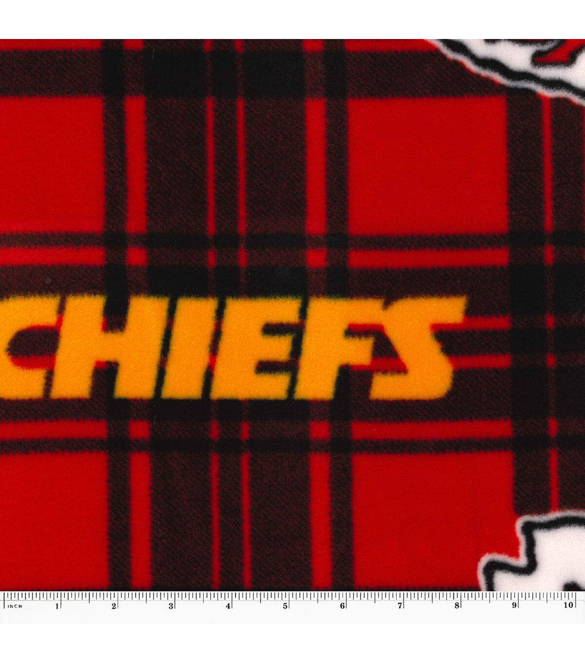 Fabric Traditions Kansas City Chiefs Fleece Fabric Plaid
