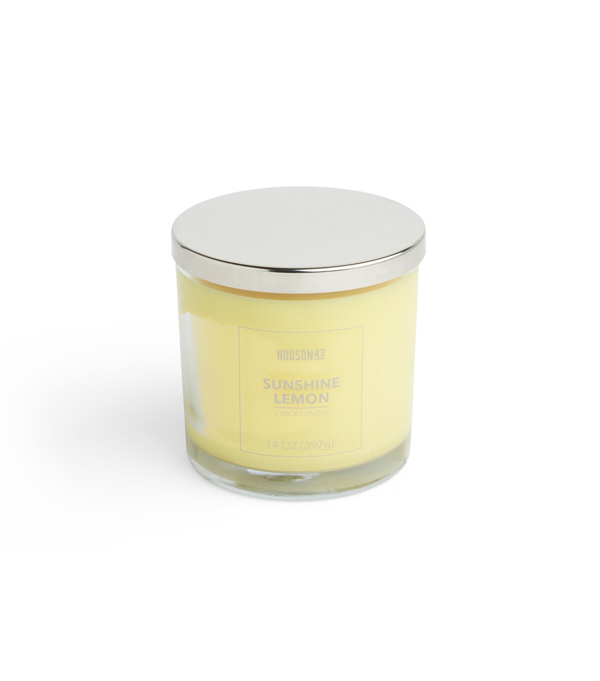 14oz Sunshine Lemon Scented Jar Candle by Hudson 43