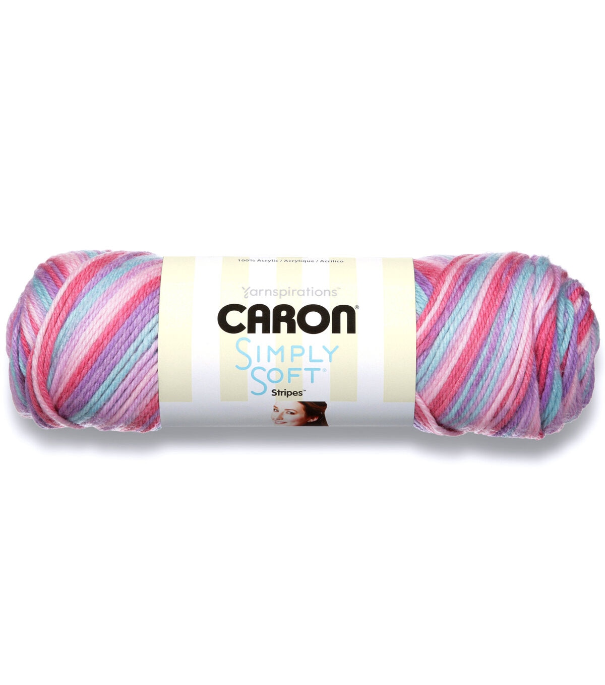Caron Simply Soft Stripes 235yds Worsted Acrylic Yarn