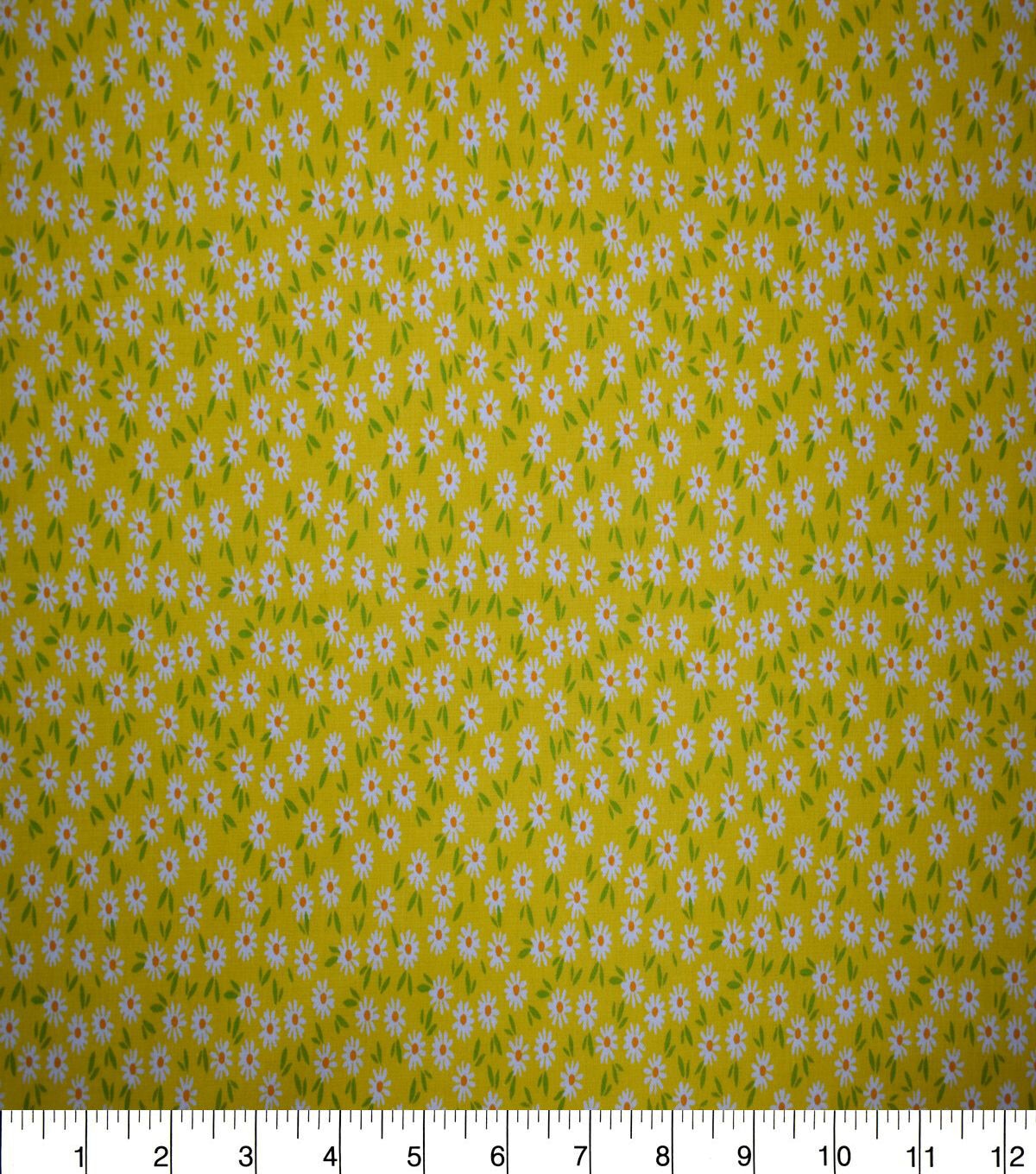 Packed Ditsy Floral on Yellow Quilt Cotton Fabric by Quilter's Showcase