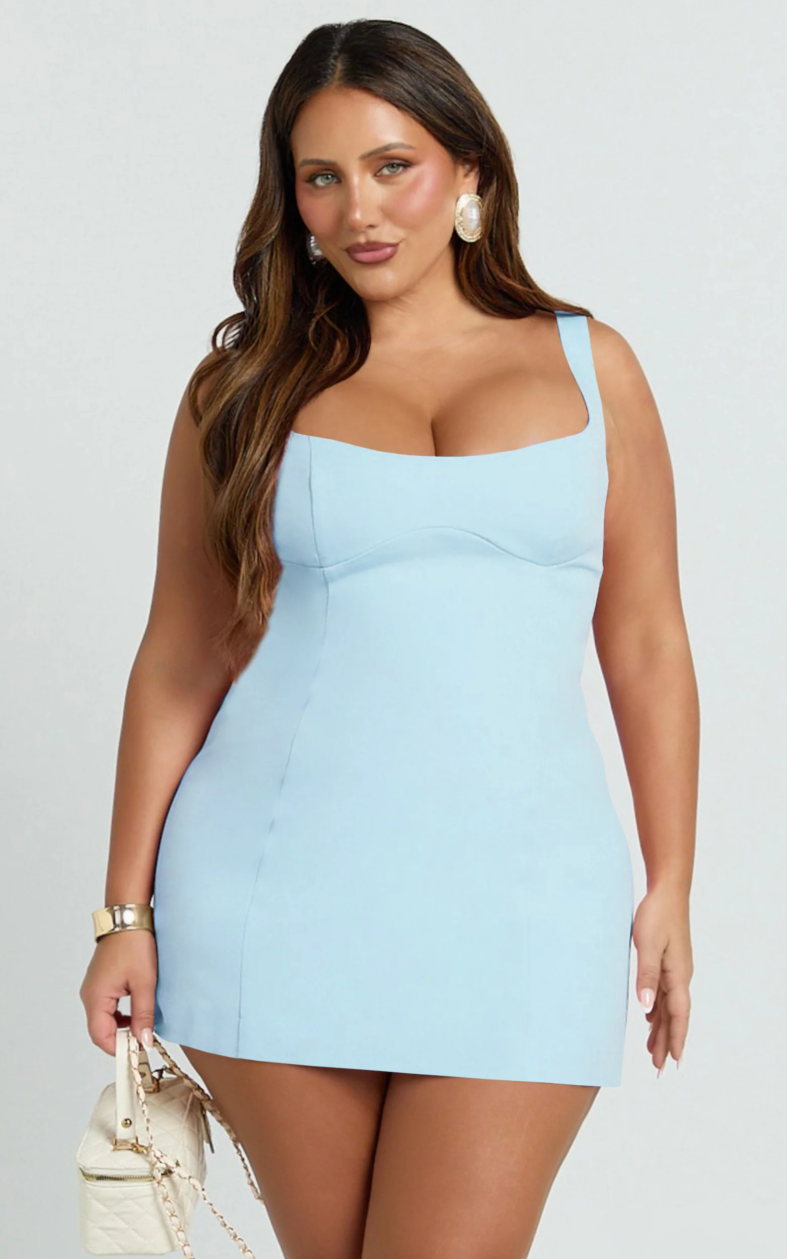 Panel Dress in Blue