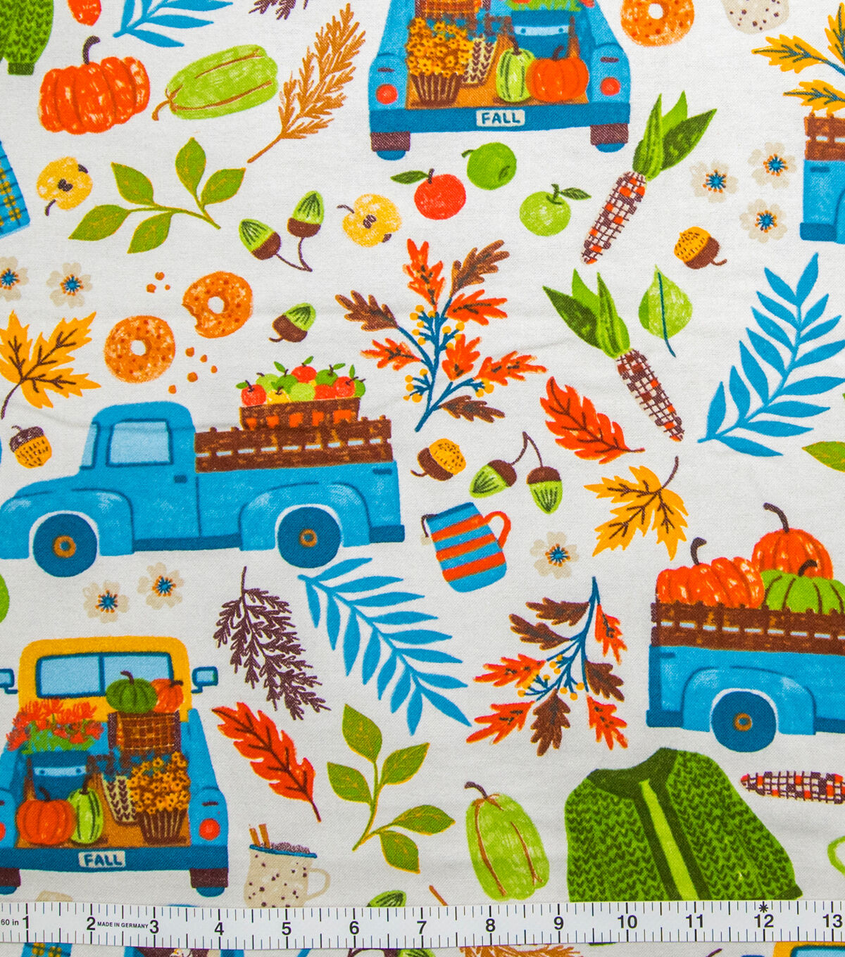 Fall Trucks & Icons Super Snuggle Flannel Fabric