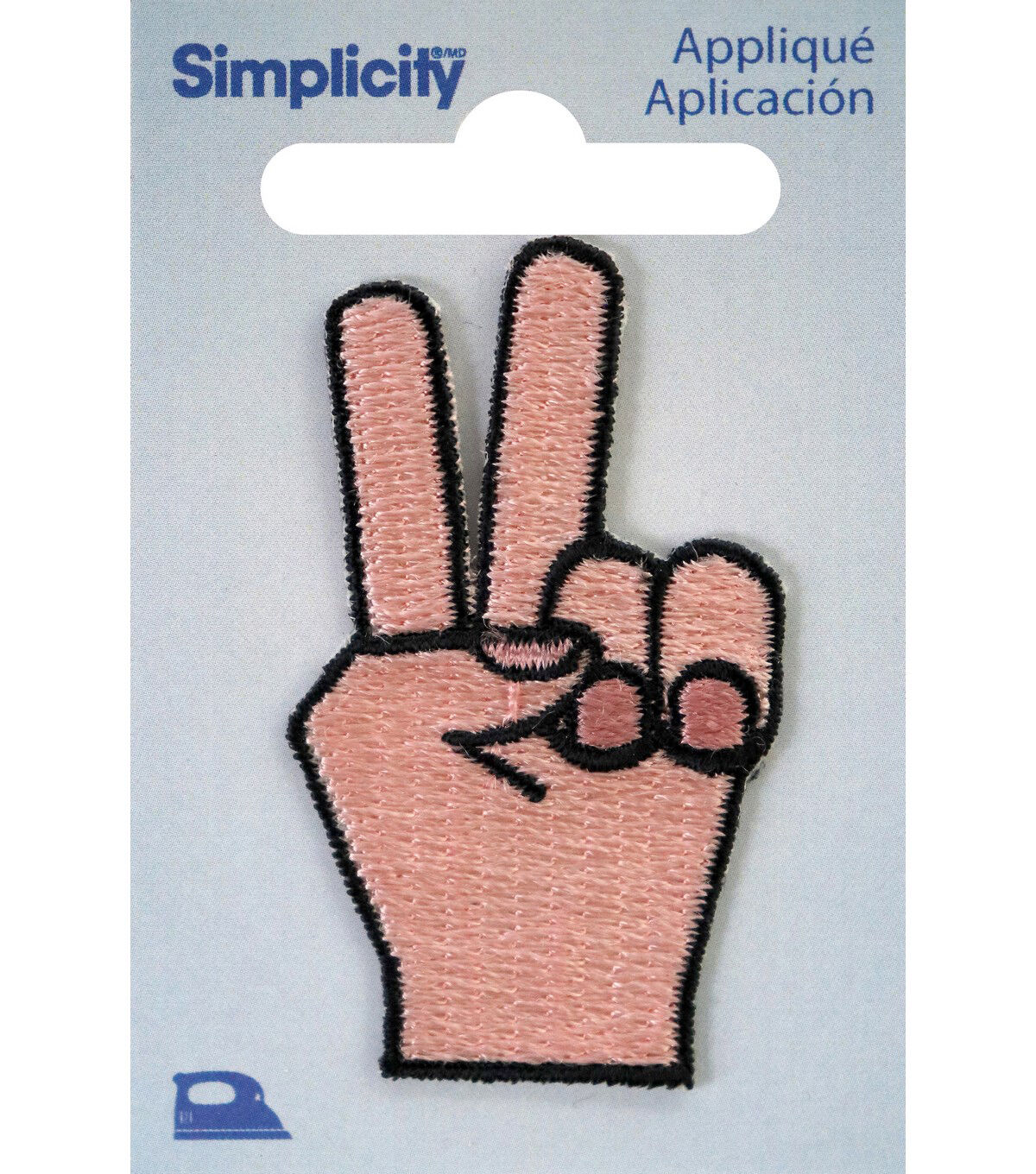 Simplicity 2 Hand With Peace Sign Iron On Patch