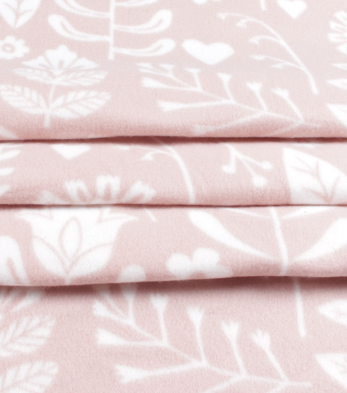 Cut Out Floral Pink Blizzard Fleece Fabric